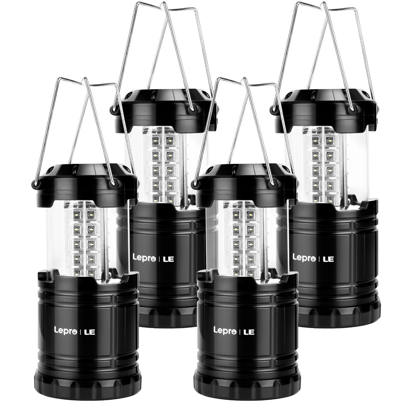 Lepro LED Collapsible Camping Lantern, 4-pack