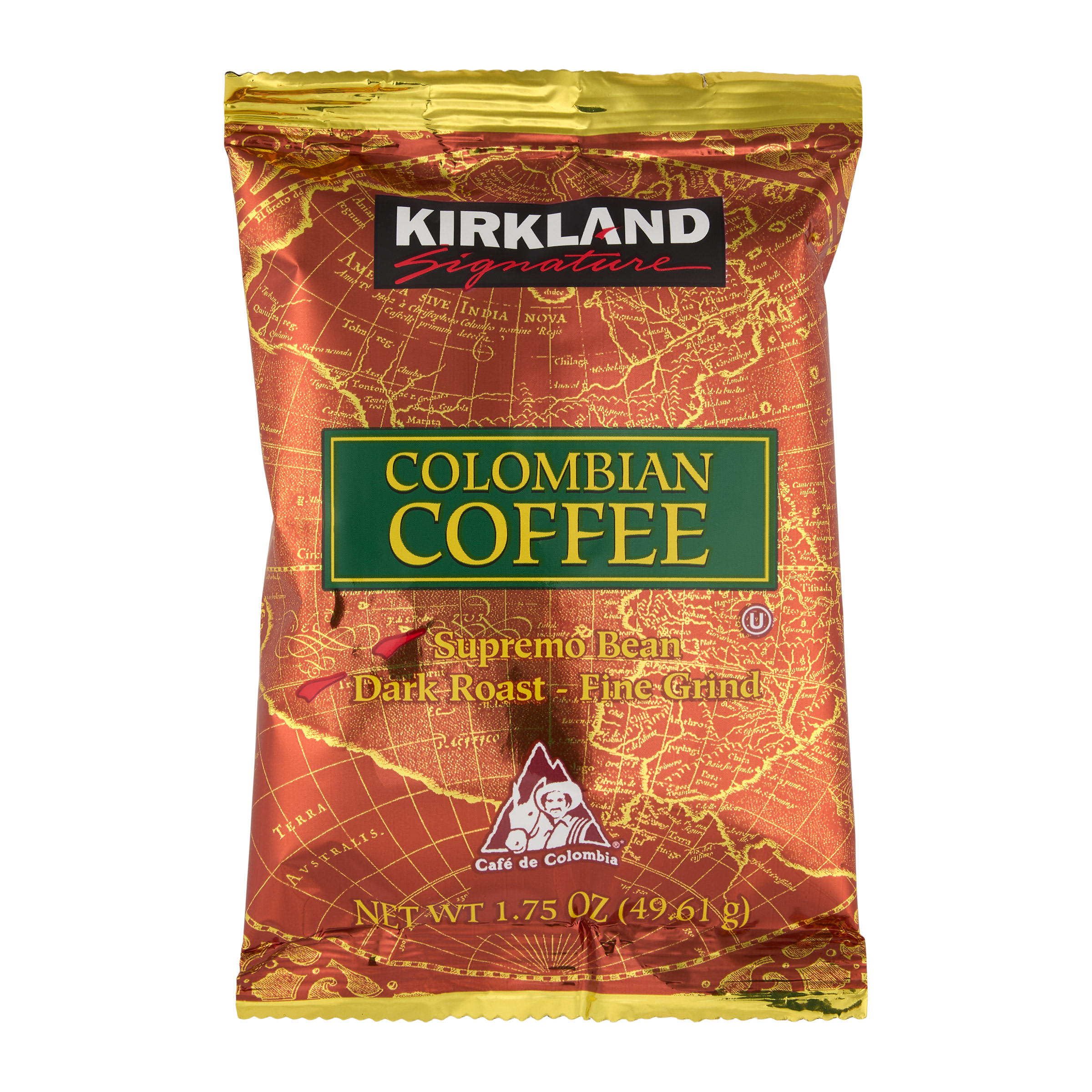 Kirkland Signature 100% Colombian Coffee, Dark Roast, 1.75 oz, 42