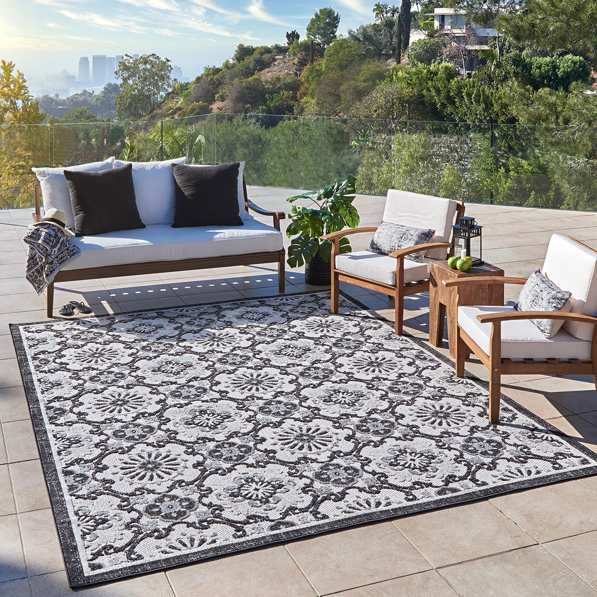 Elements Indoor/Outdoor Area Rug, Paros Tile | Costco