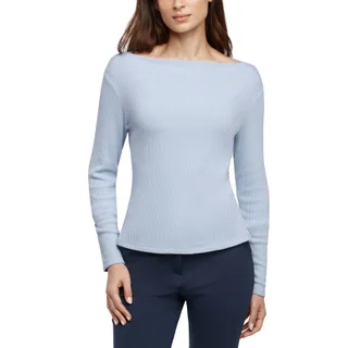 BANANA REPUBLIC WOMEN'S RIBBED LONG SLEEVE TOP