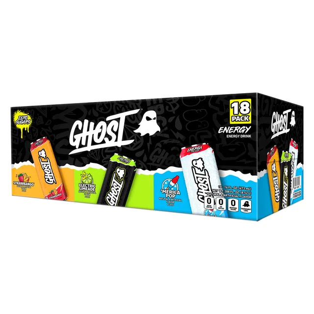 Ghost Energy Drink, Summer Variety Pack, 16 fl oz, 18-count