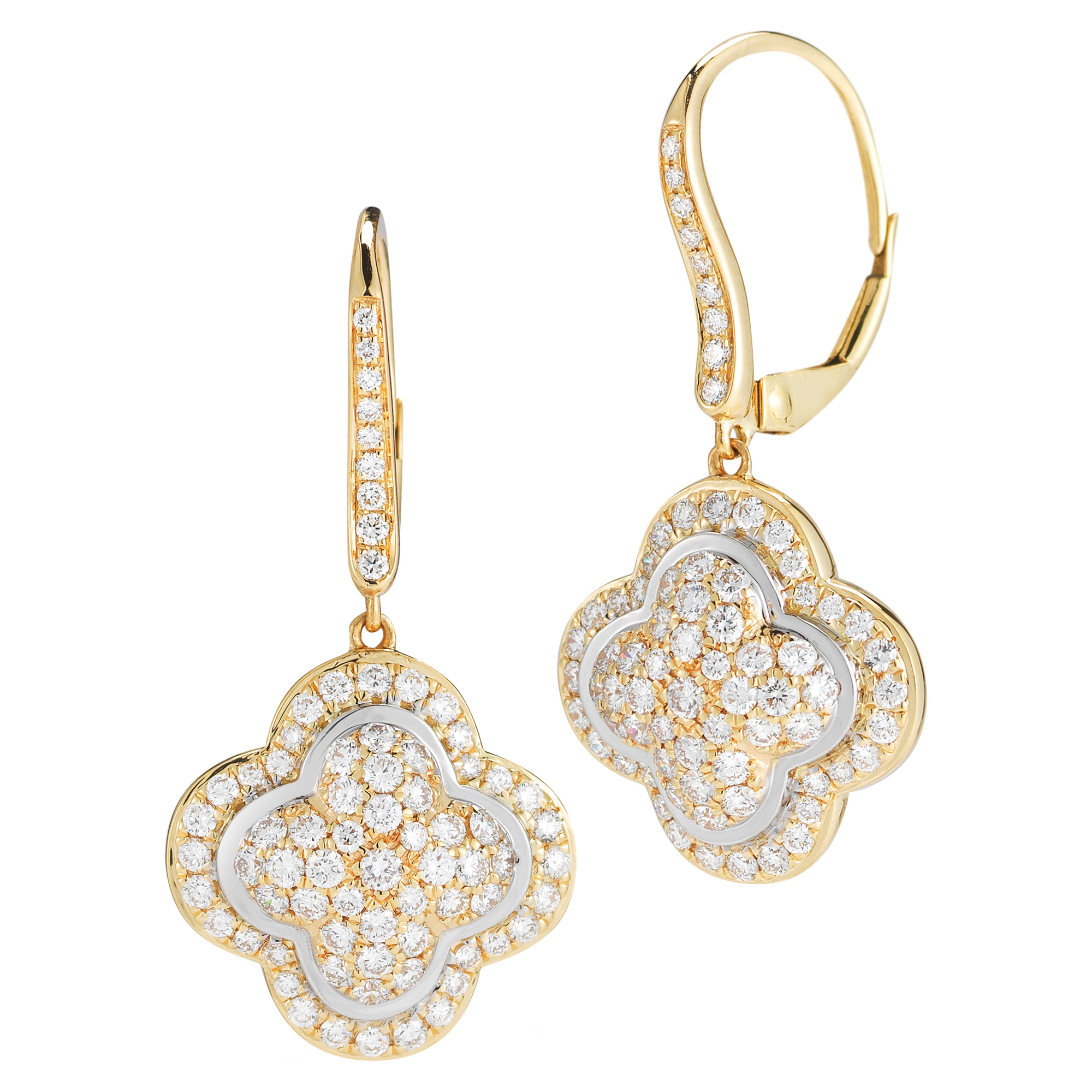Round Brilliant Diamond Drop Earrings (0.95 ctw)