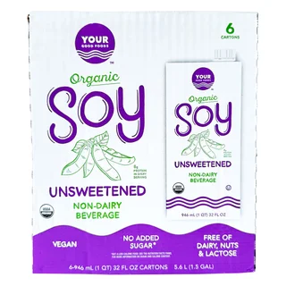 ORGANIC SOY UNSWEETENED 6-32 OZ (1.5 GAL)