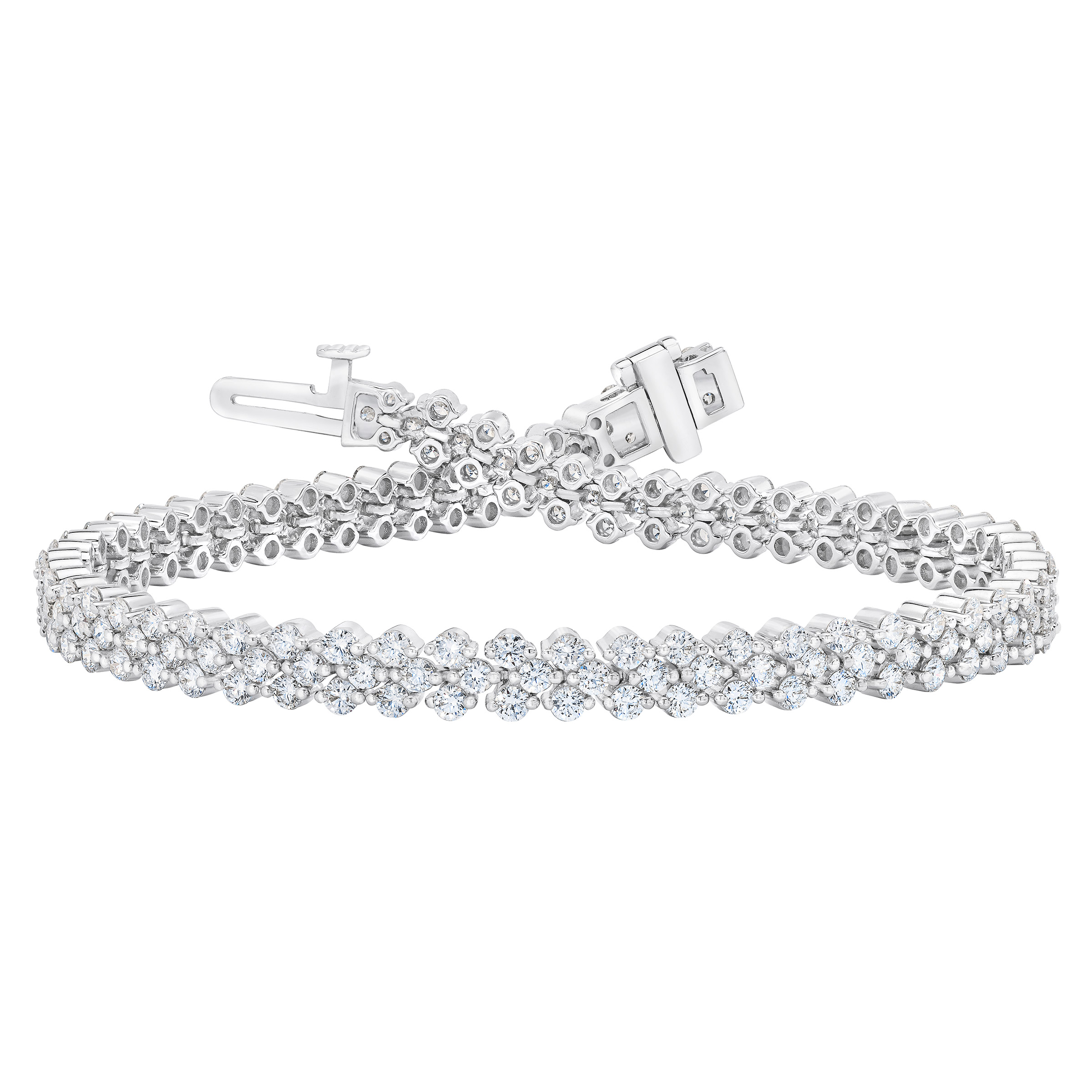 Bracelet à diamants ronds taille brillant (3,50 ctw)