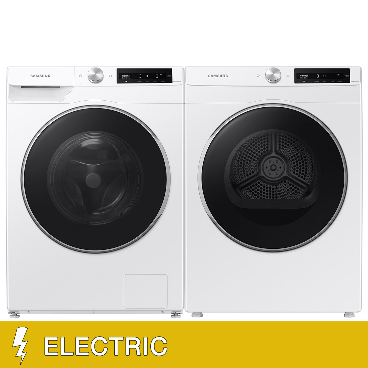 Samsung 2.5 cu. ft. Compact Front Load Washer with Super Speed Wash and 4.0 cu. ft. ELECTRIC Dryer with AI Smart Dial