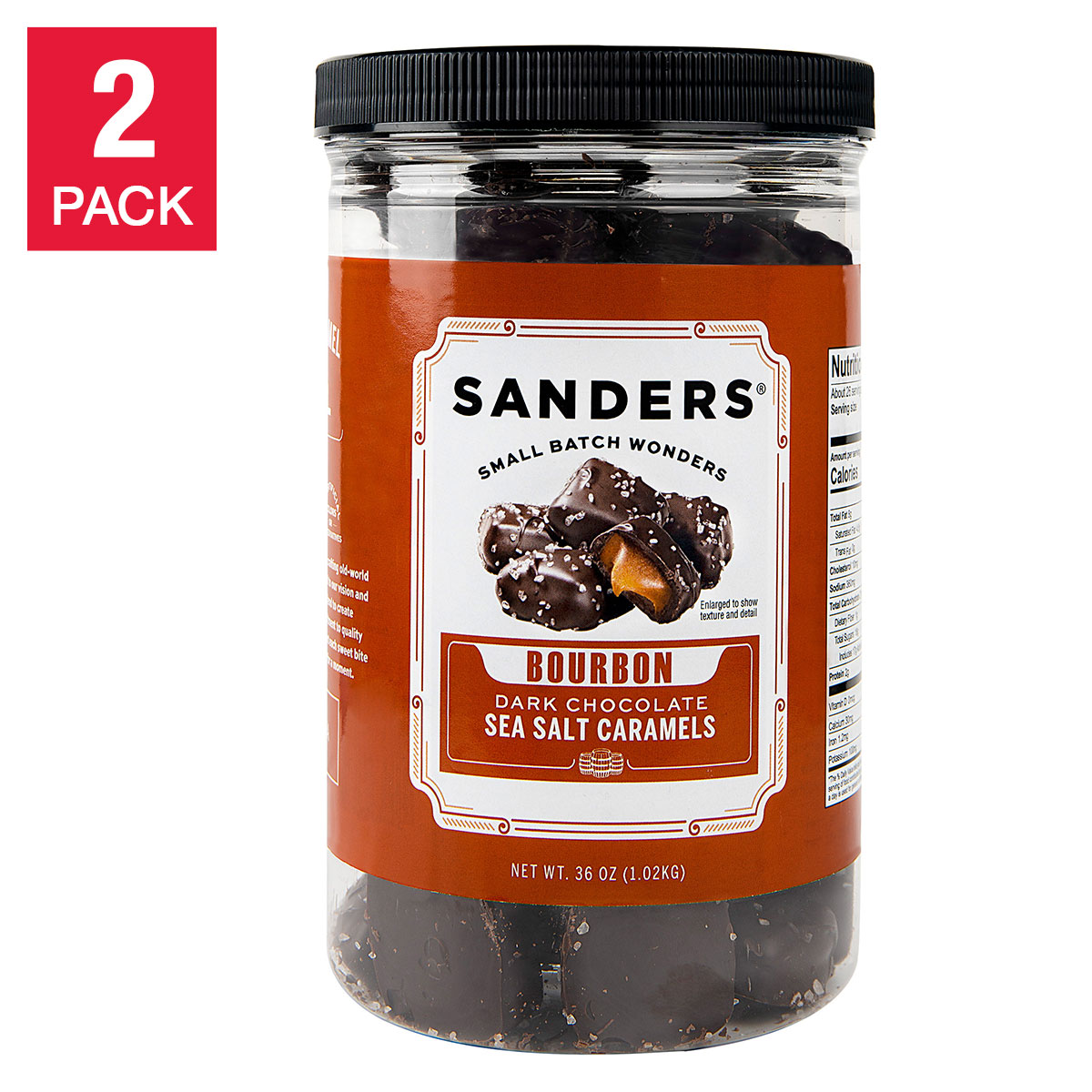 Sanders Dark Chocolate Sea Salt Bourbon 2-pack (36 oz.) | Costco