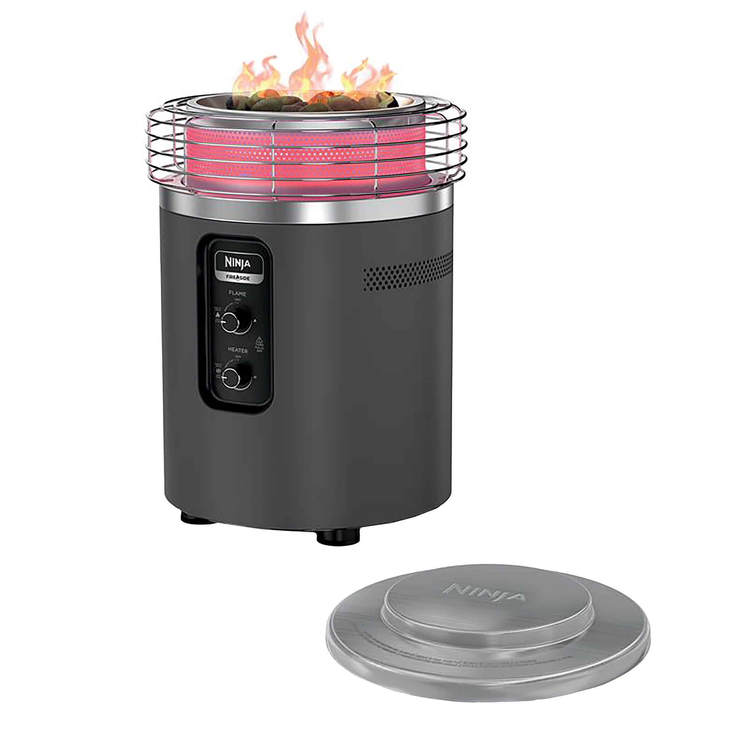 Ninja Fireside360 Outdoor Heater & Fire Pit and Top Cover Bundle