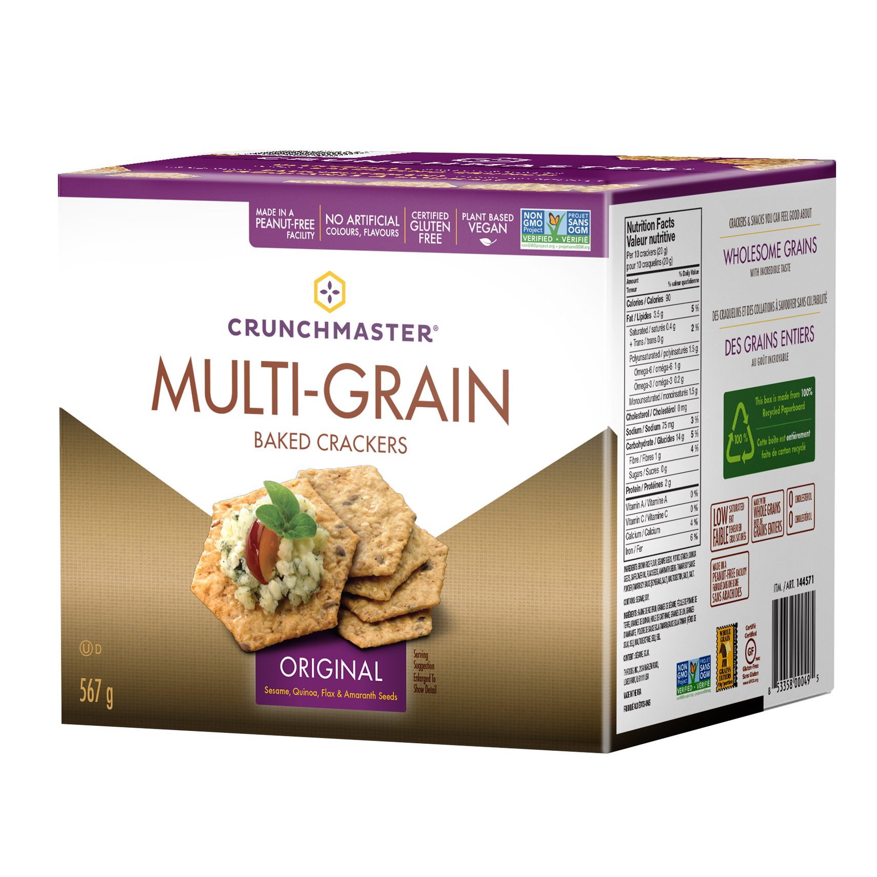 うぃりー Crunchmaster Multi-Grain Crackers, 567 g | Costco