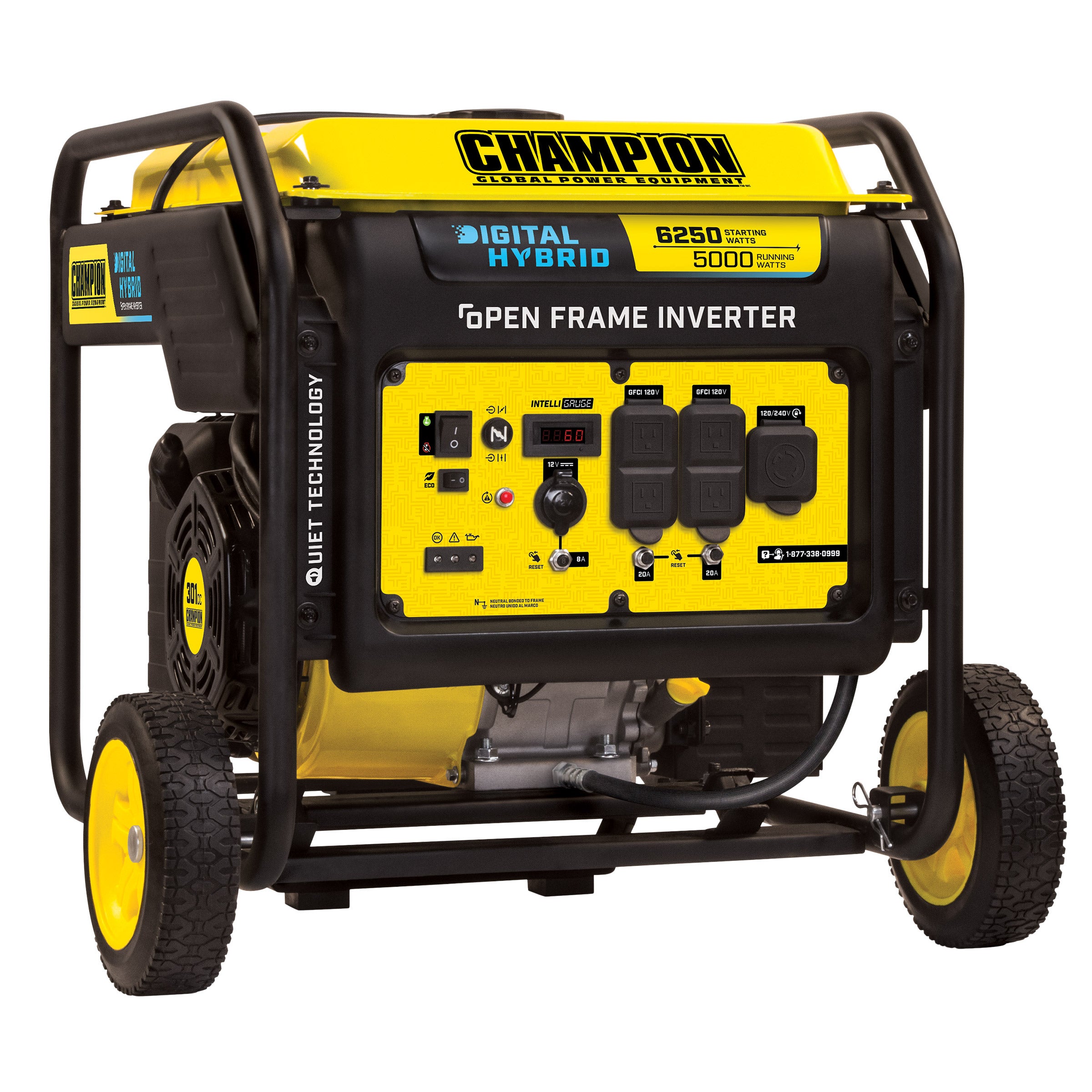 Champion 5000W Running / 6250W Peak Gasoline Powered Digital