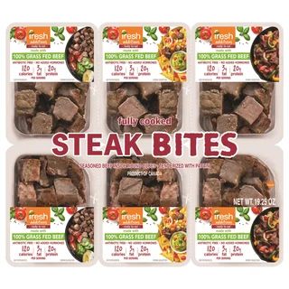 Fresh Additions Sirloin Steak Bites, 3.2 oz, 6-count