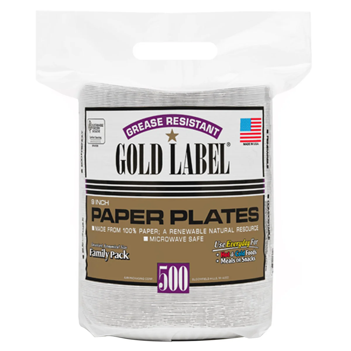Paper Plates 9 Inch, 500
