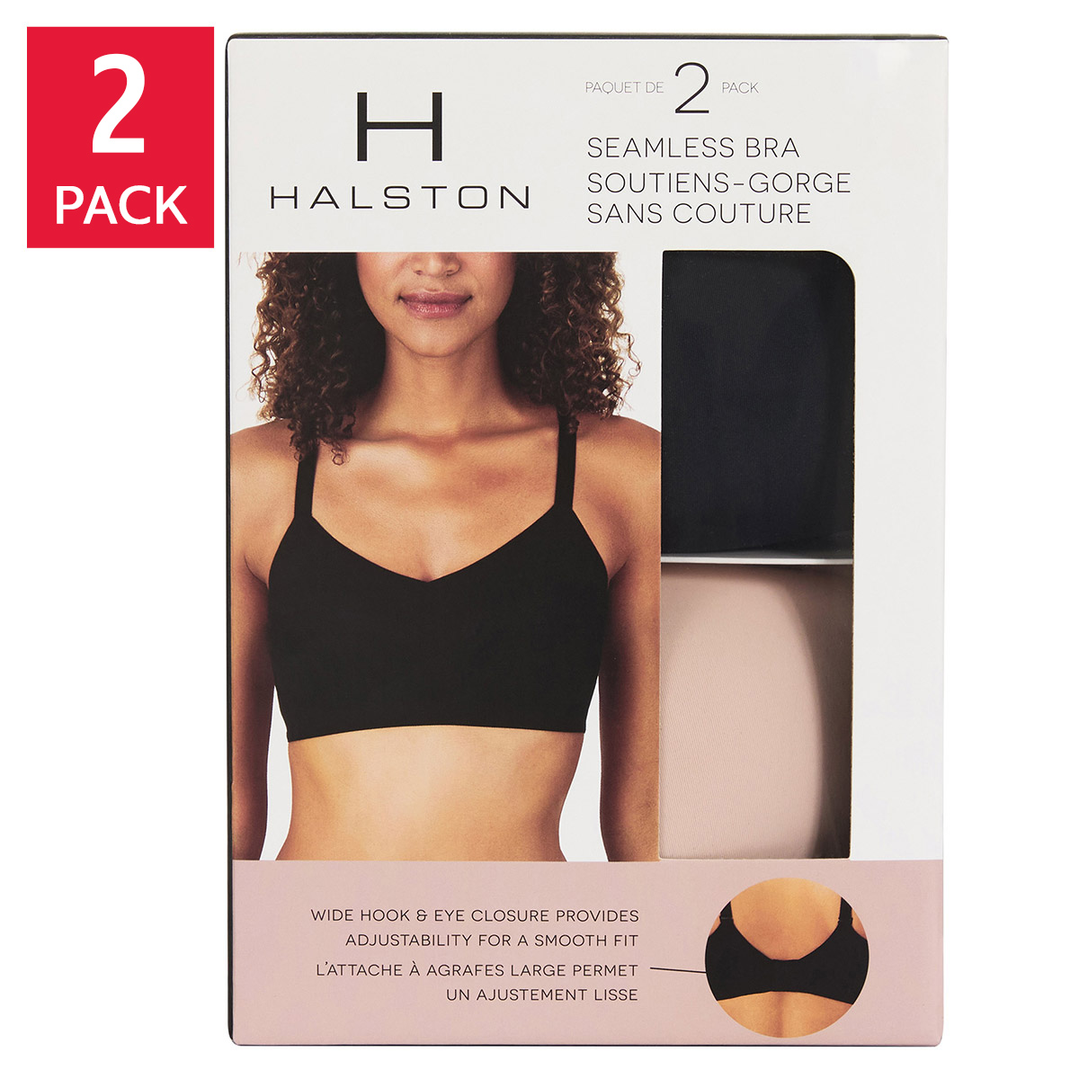 Halston Women's Seamless Bra, 2-pack | Costco