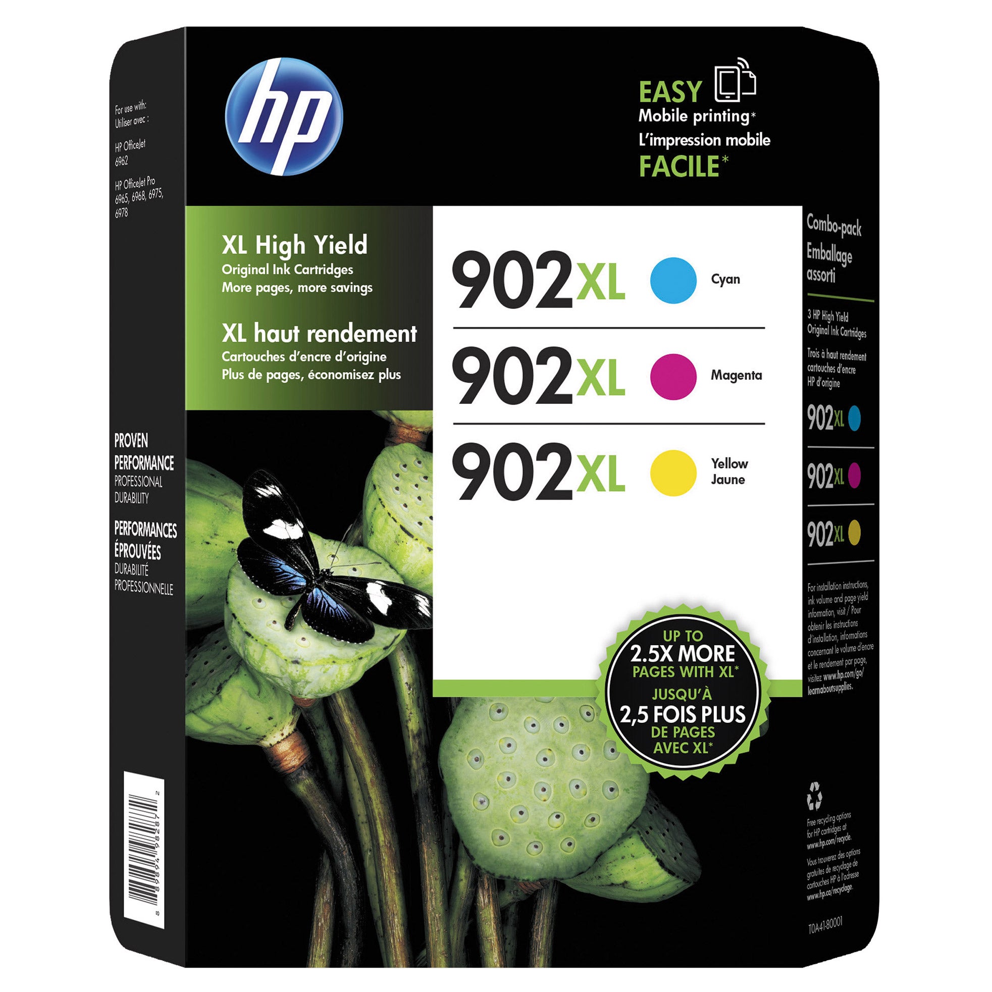 HP 902XL High Yield Ink Cartridge, Tri-Color Pack | Costco