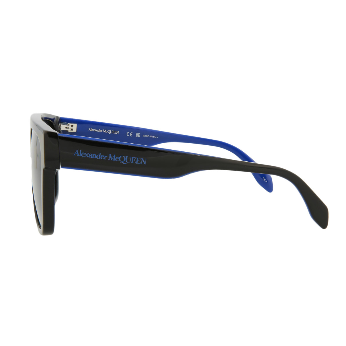 Alexander McQueen AM0302S Black Blue Sunglasses | Costco display picture 3
