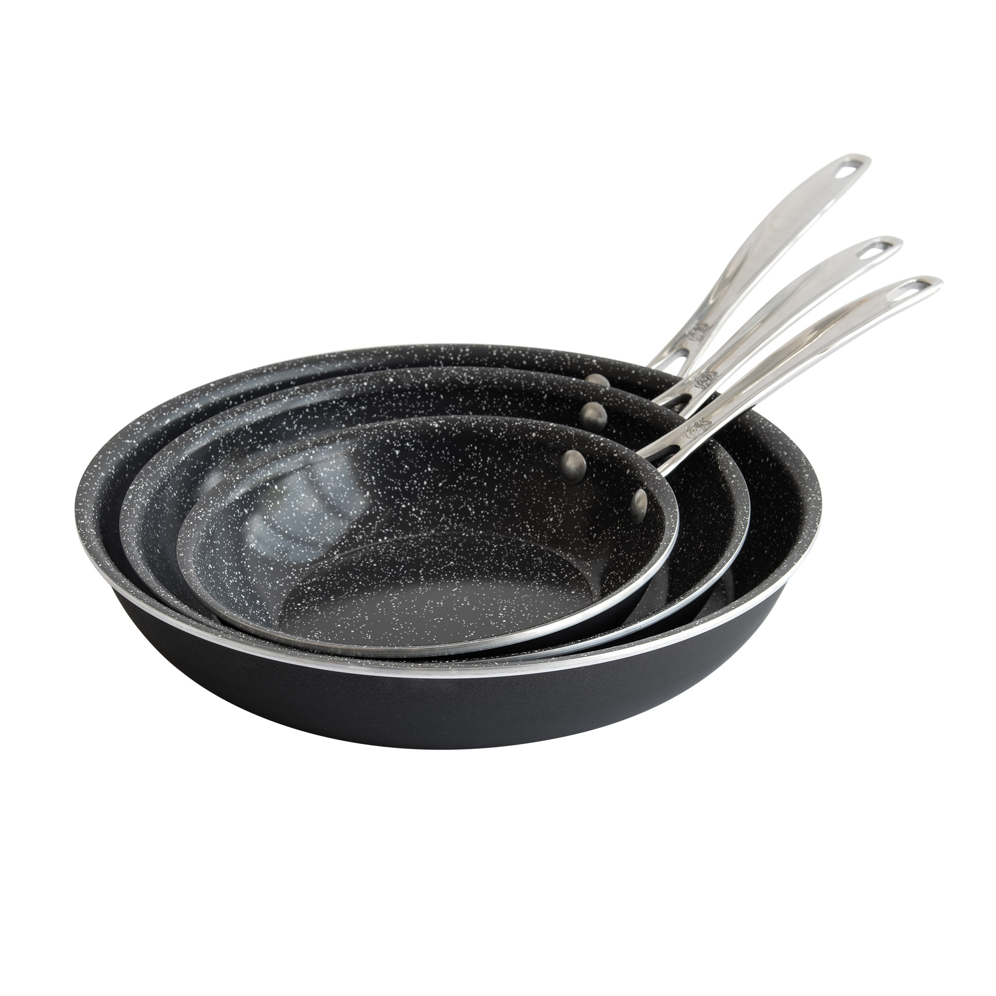 Nordic Ware Basalt Ceramic Non-Stick 3-Piece Skillet Set