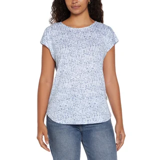 ORVIS WOMEN'S LINEN BLEND SHORT SLEEVE TOP