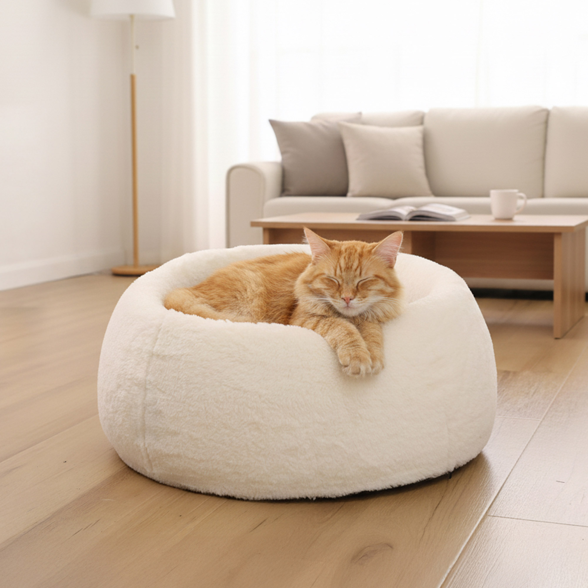PawsPik Perfect Comfort Orthopedic Faux Rabbit Fur Memory Foam Pet
