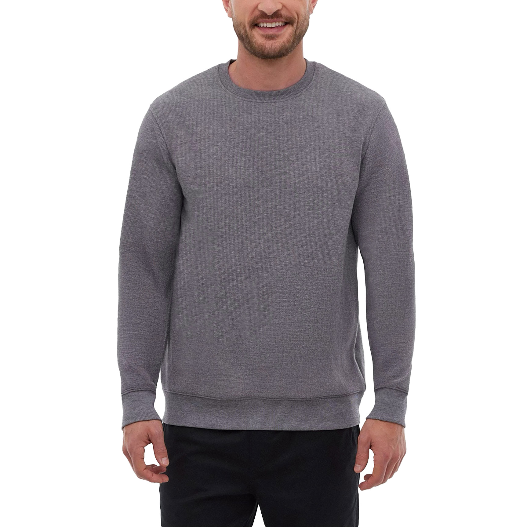 Bench. Men’s Bonded Waffle Fleece Lined Thermal Crewneck