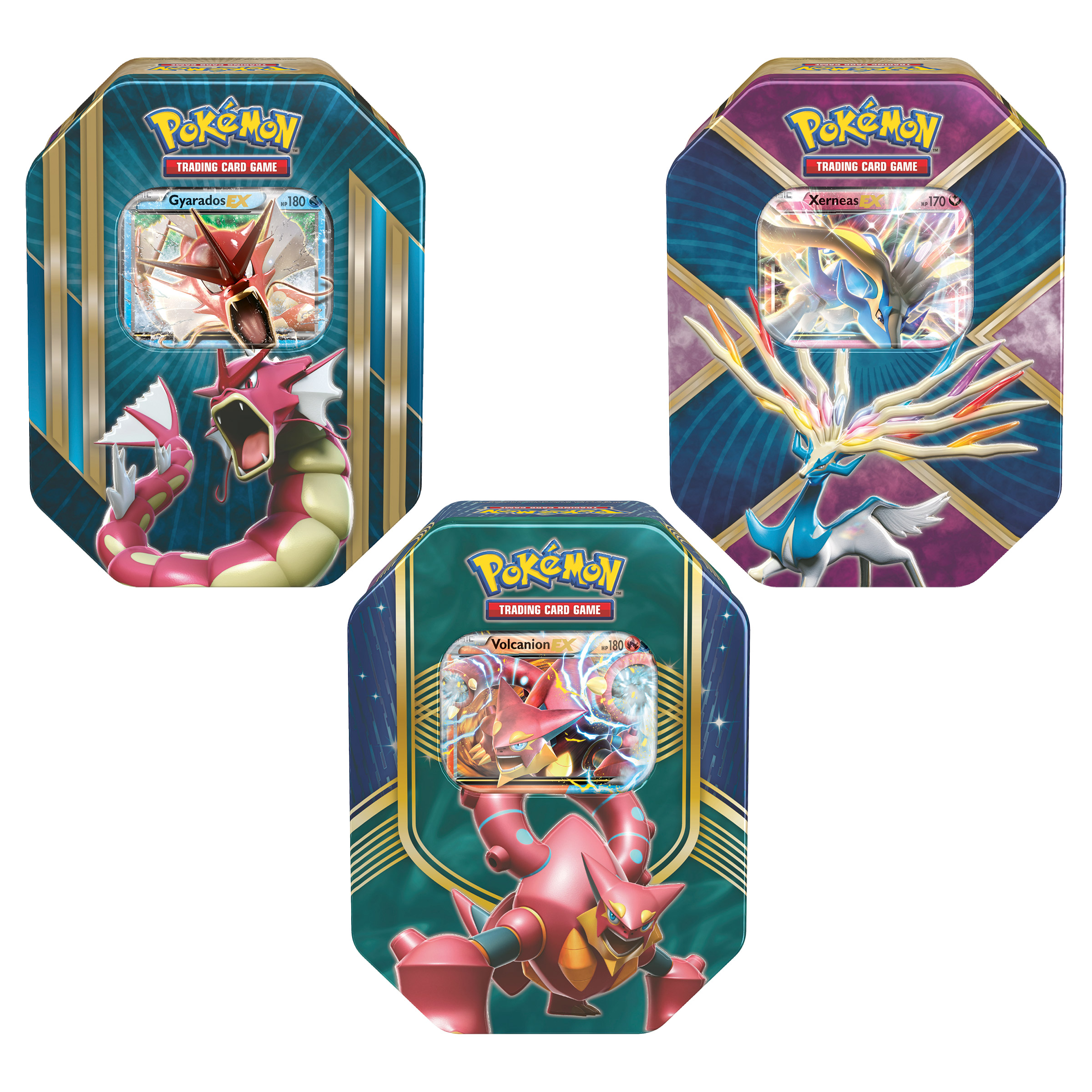 Pokemon Trading Card Tins 3-pack - Green pack