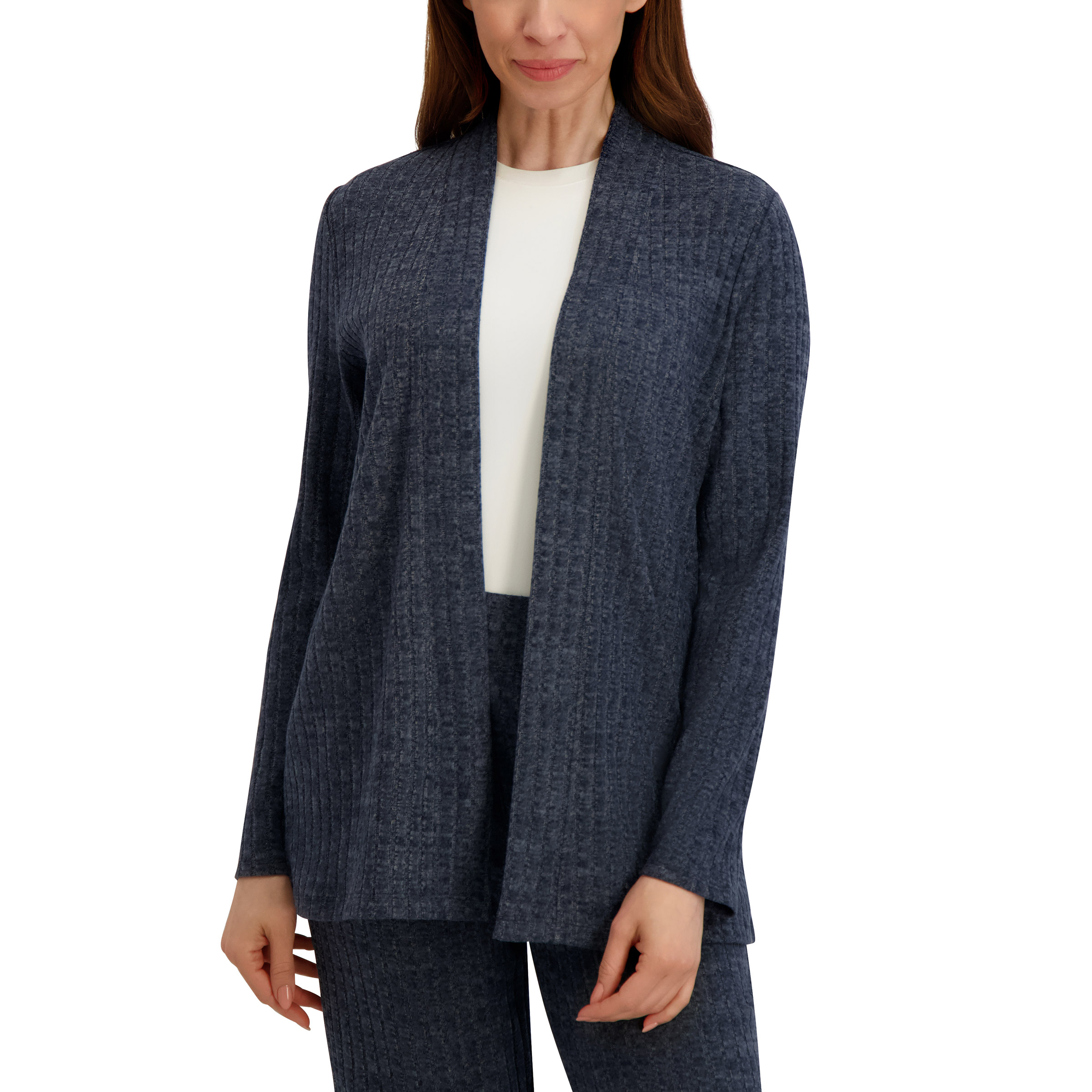 Andrew Marc Women's Rib Knit Open Cardigan