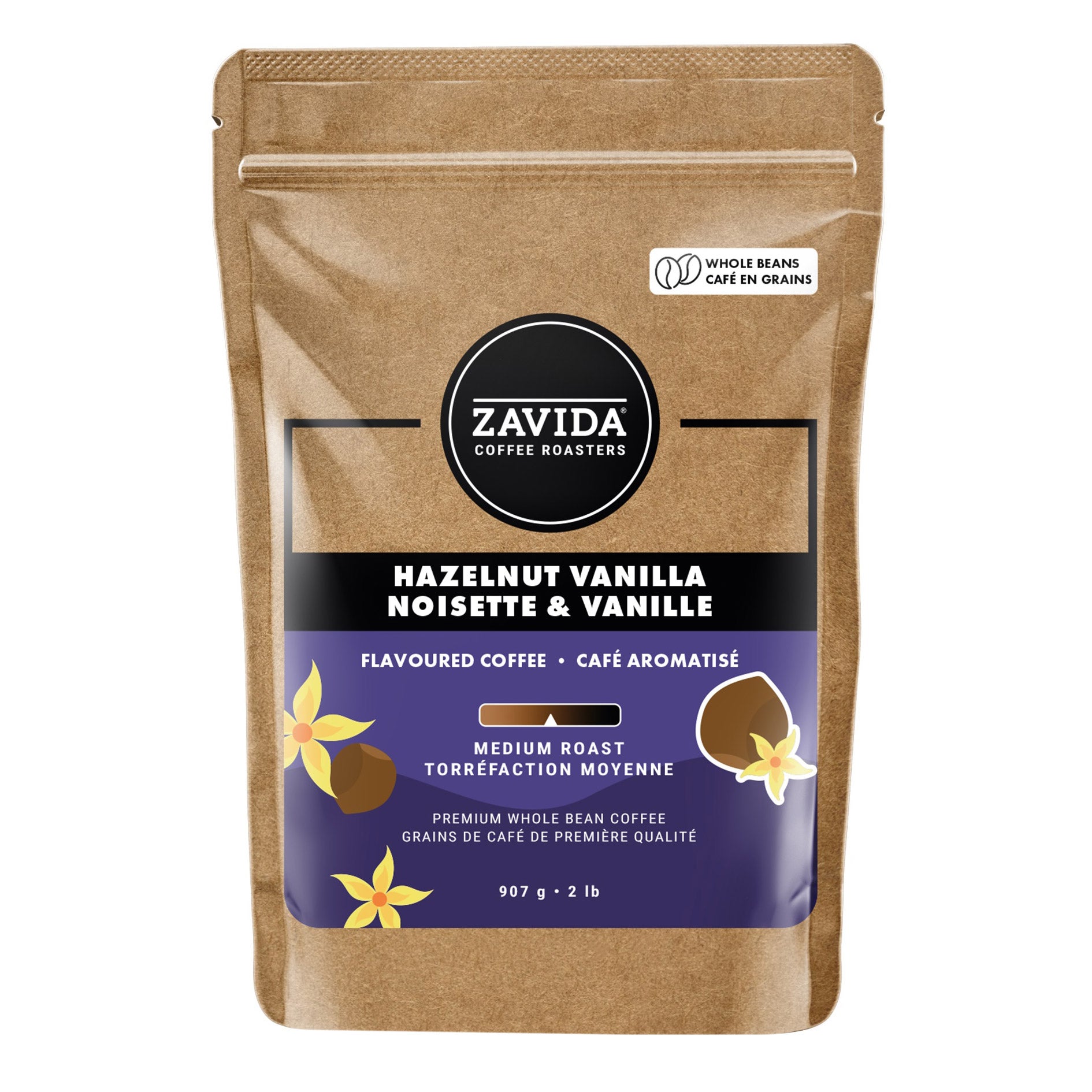 Zavida Hazelnut Vanilla Whole Bean Coffee, 907 g | Costco