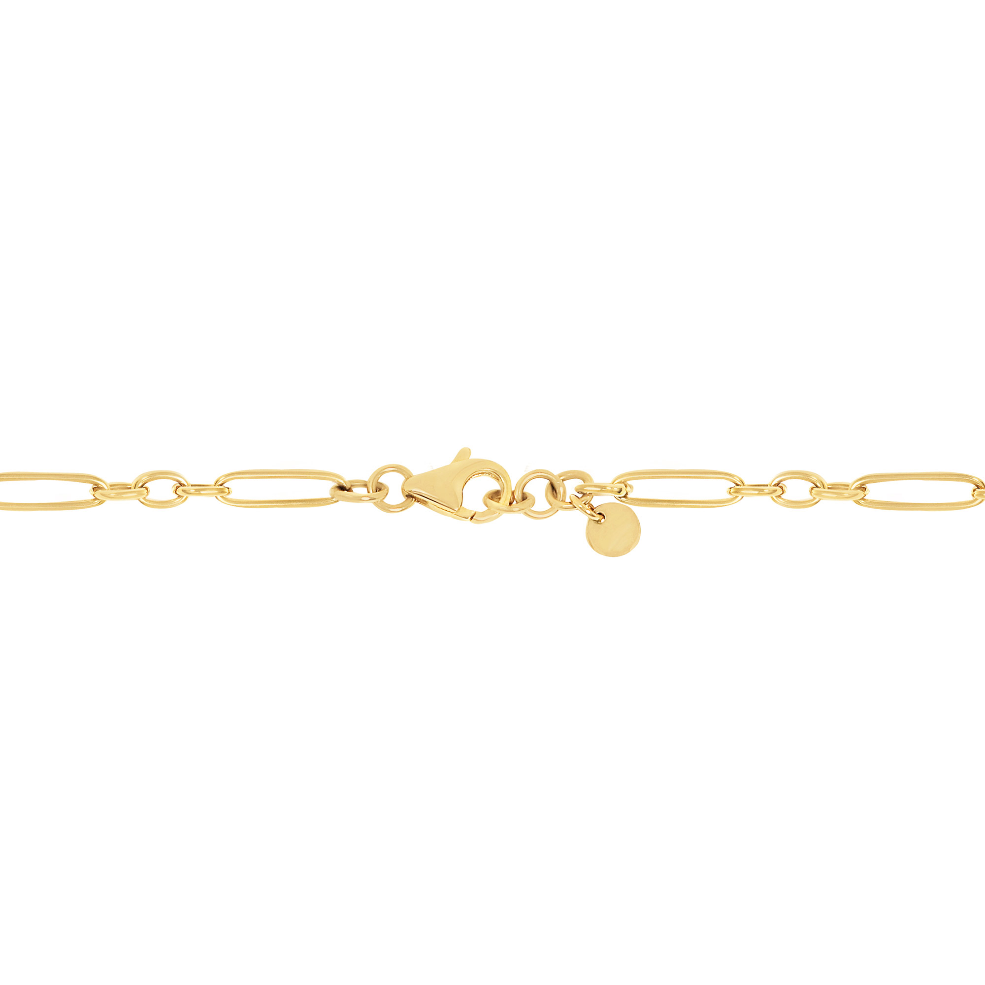 High Polish Heart on Paperclip Link Necklace in Yellow Gold | Costco