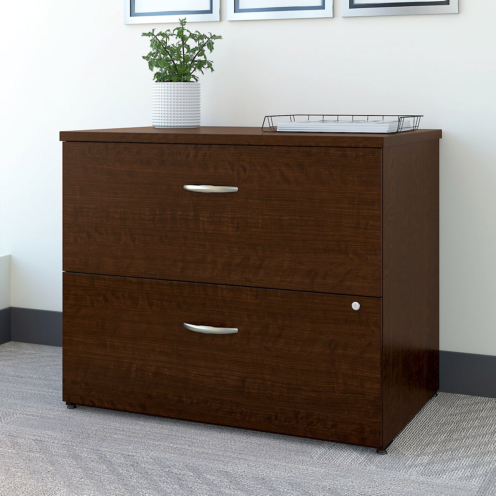 Bush Series C Lateral File - Mocha Cherry