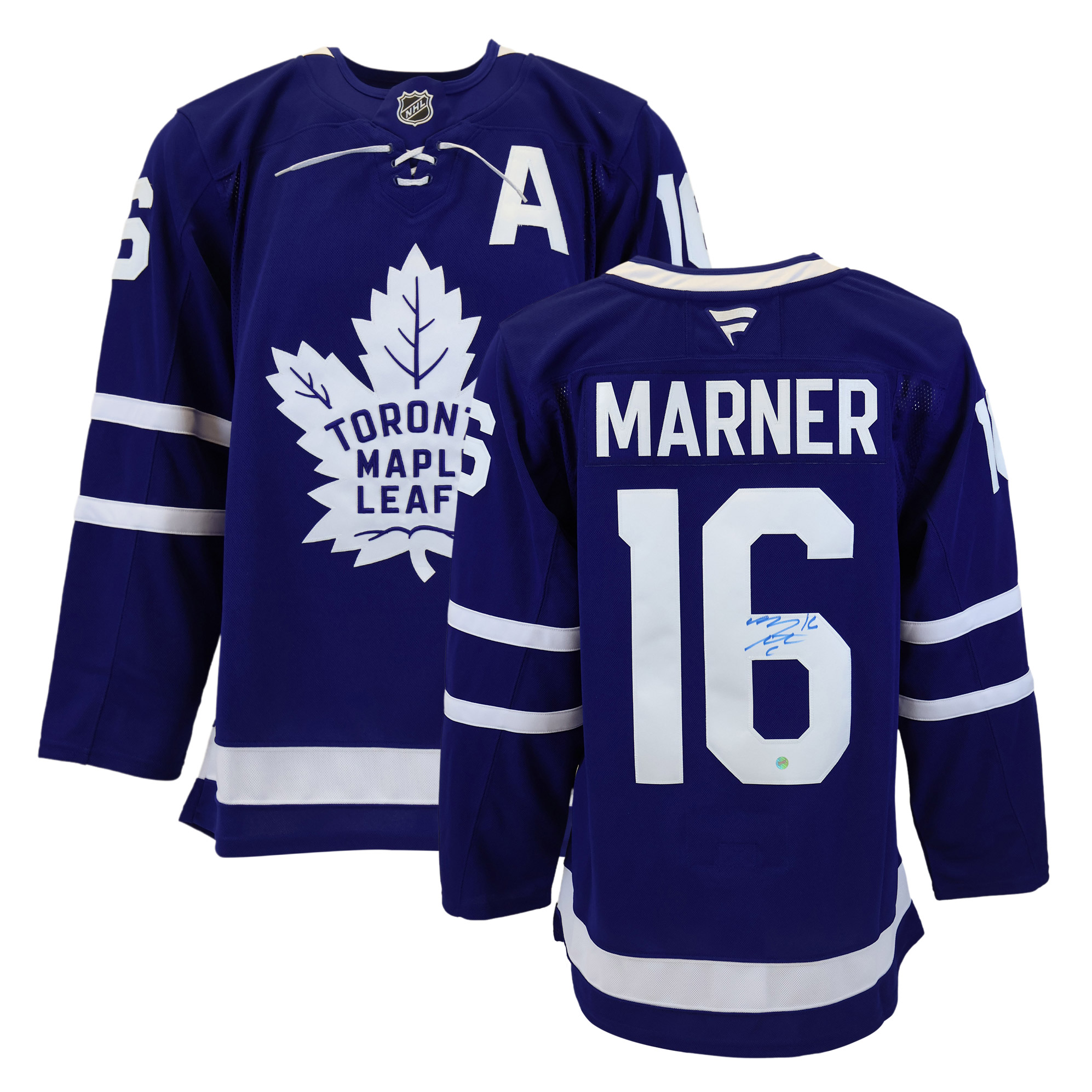 Frameworth Mitch Marner Signed Toronto Maple Leafs Blue Fanatics Premium Jersey