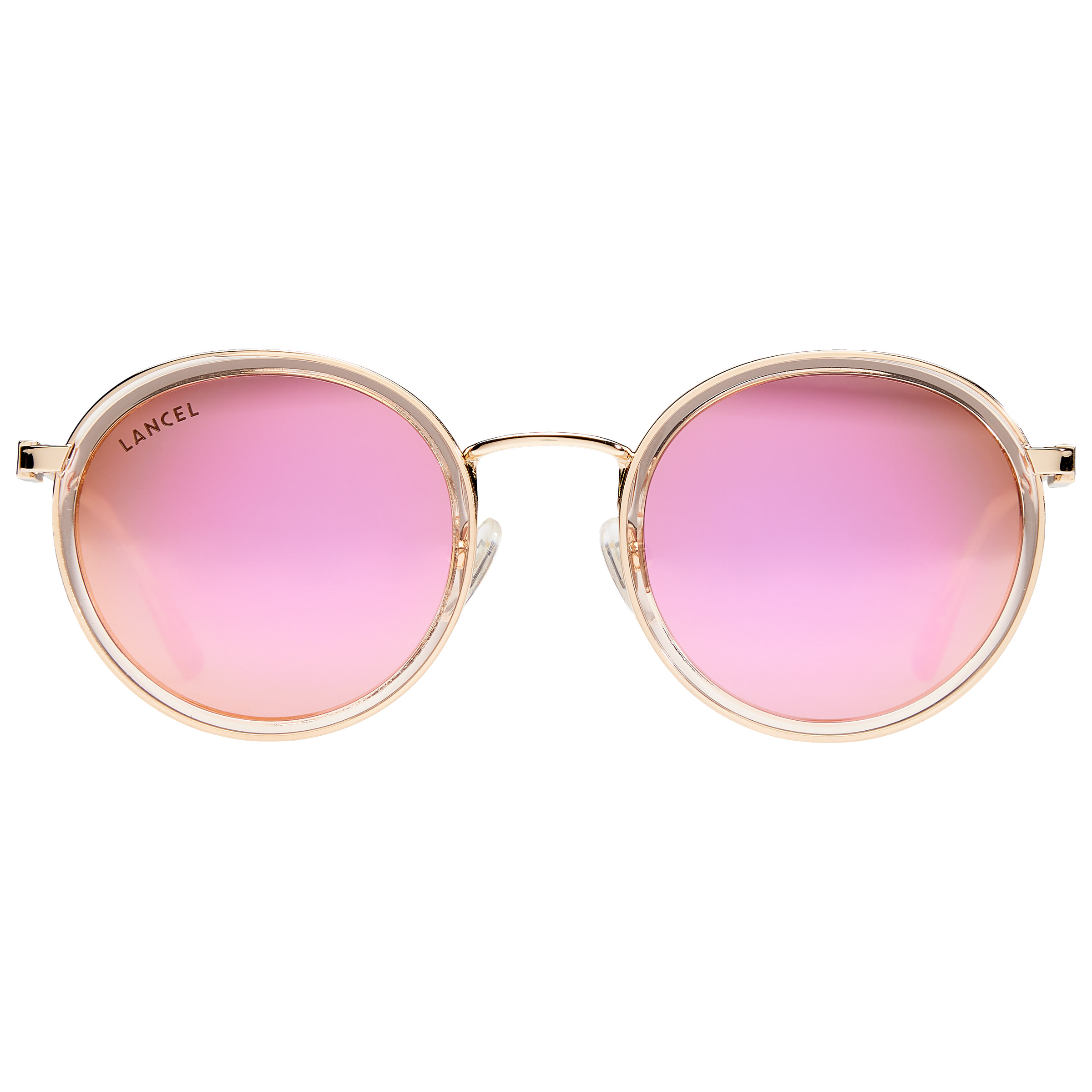 Lancel Lila LA91009 Shiny Rose Gold with Brown Sunglasses | Costco
