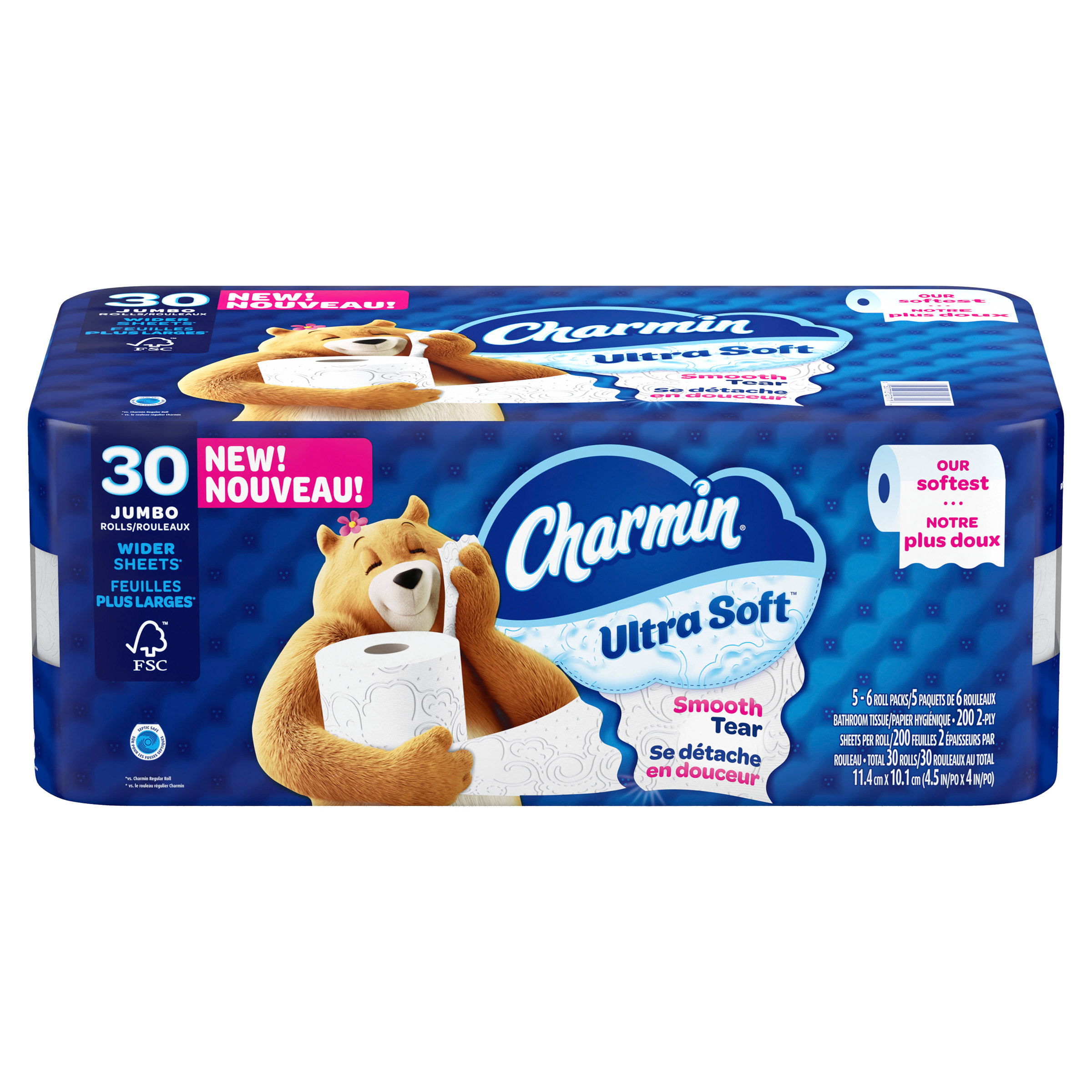 Charmin Ultra Soft Toilet Paper Jumbo Rolls, 30 x 200 Sheets | Costco