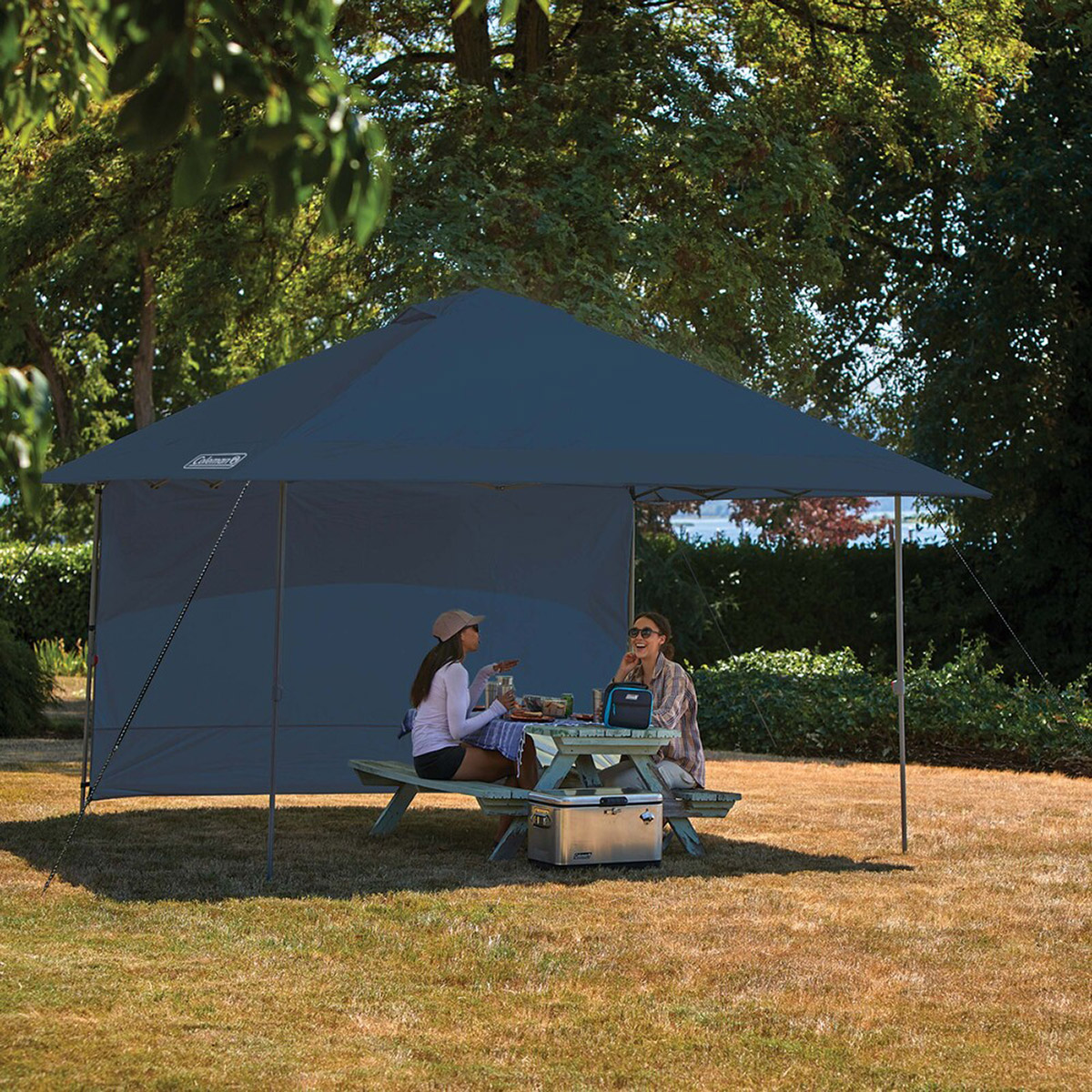 コールマン Wide Sky Roof Coleman 13 ft. x 13 ft. OASIS Shelter with Shade Wall | Costco