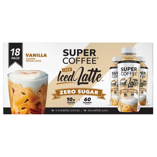 SUPER COFFEE PROTEIN+ VANILLA LATTE 18 CT / 12 OZ