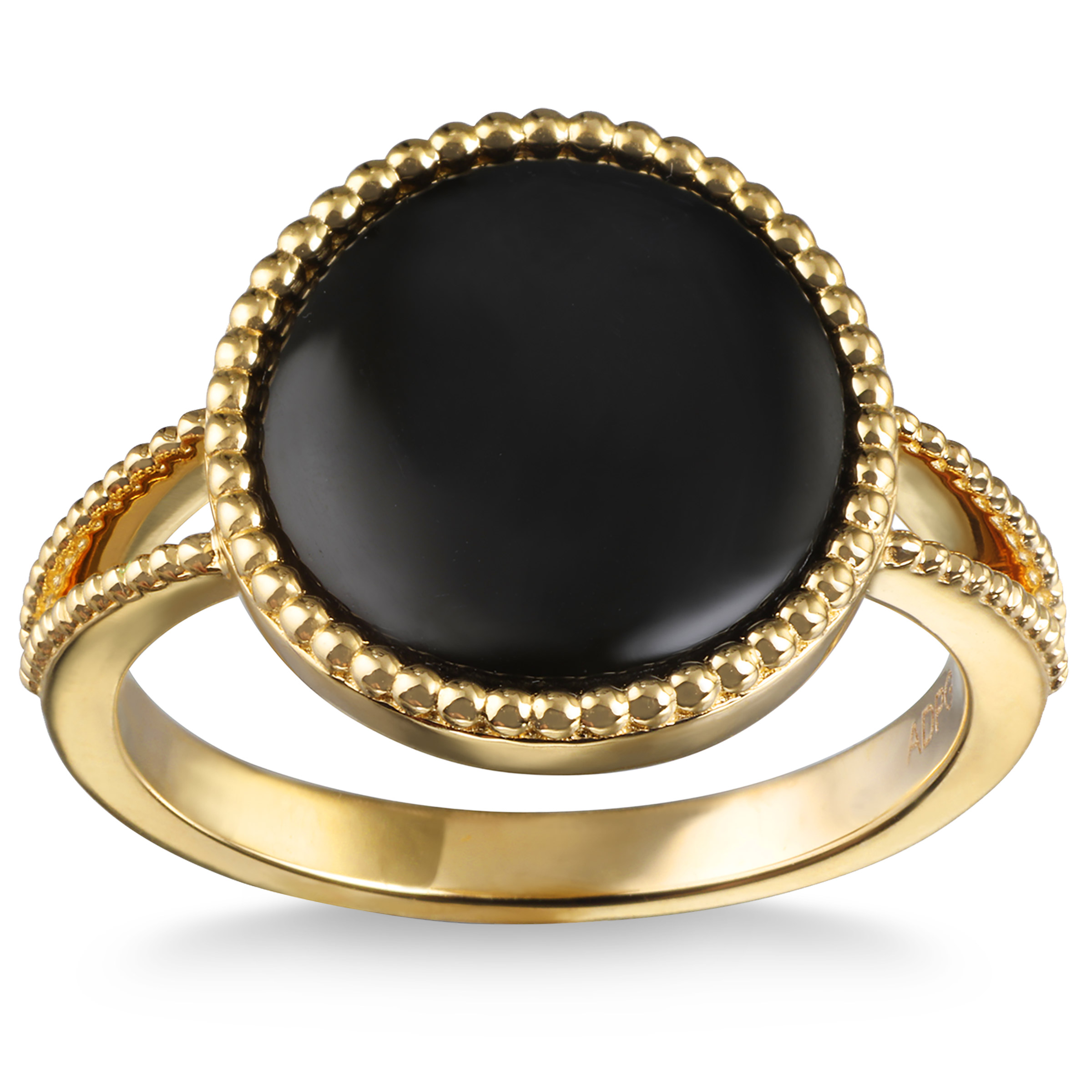 Round Cut Onyx Ring