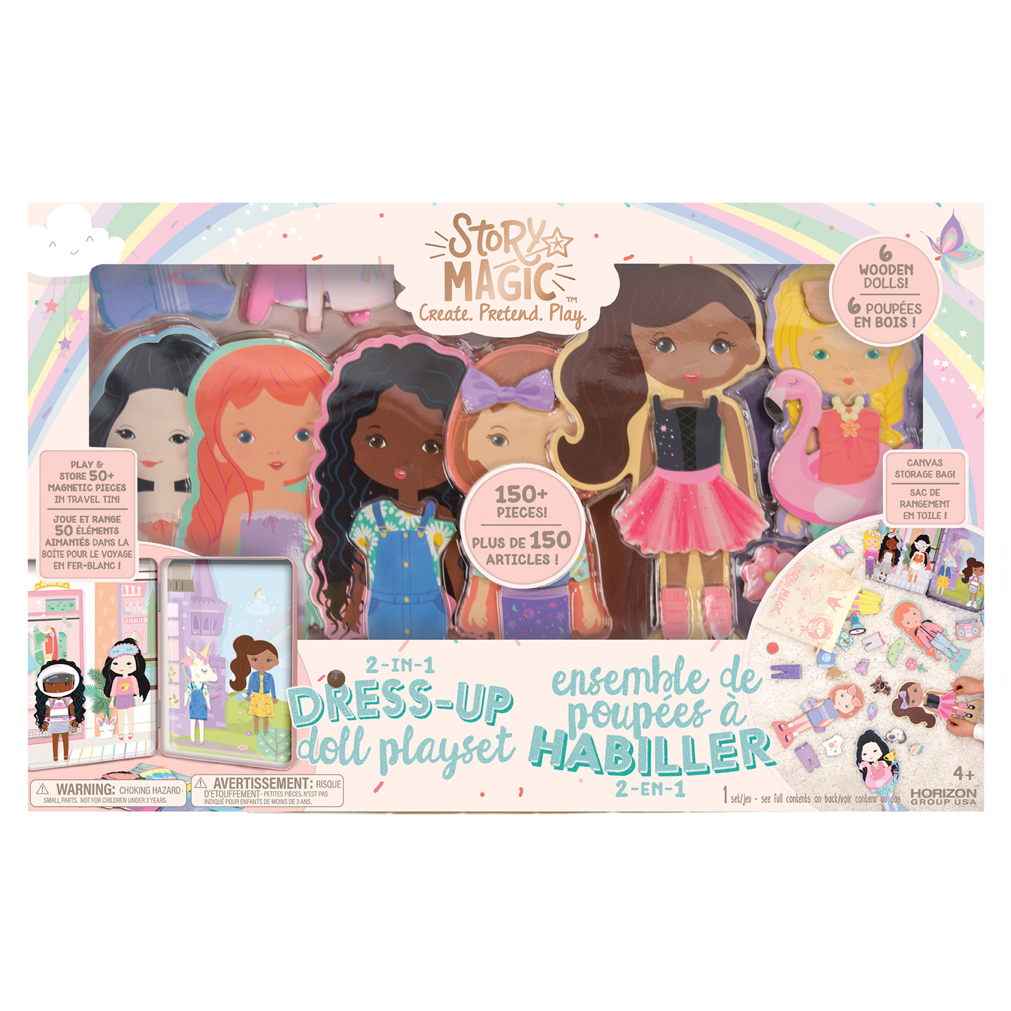 Story Magic 2-in-1 Dress Up Doll Playset