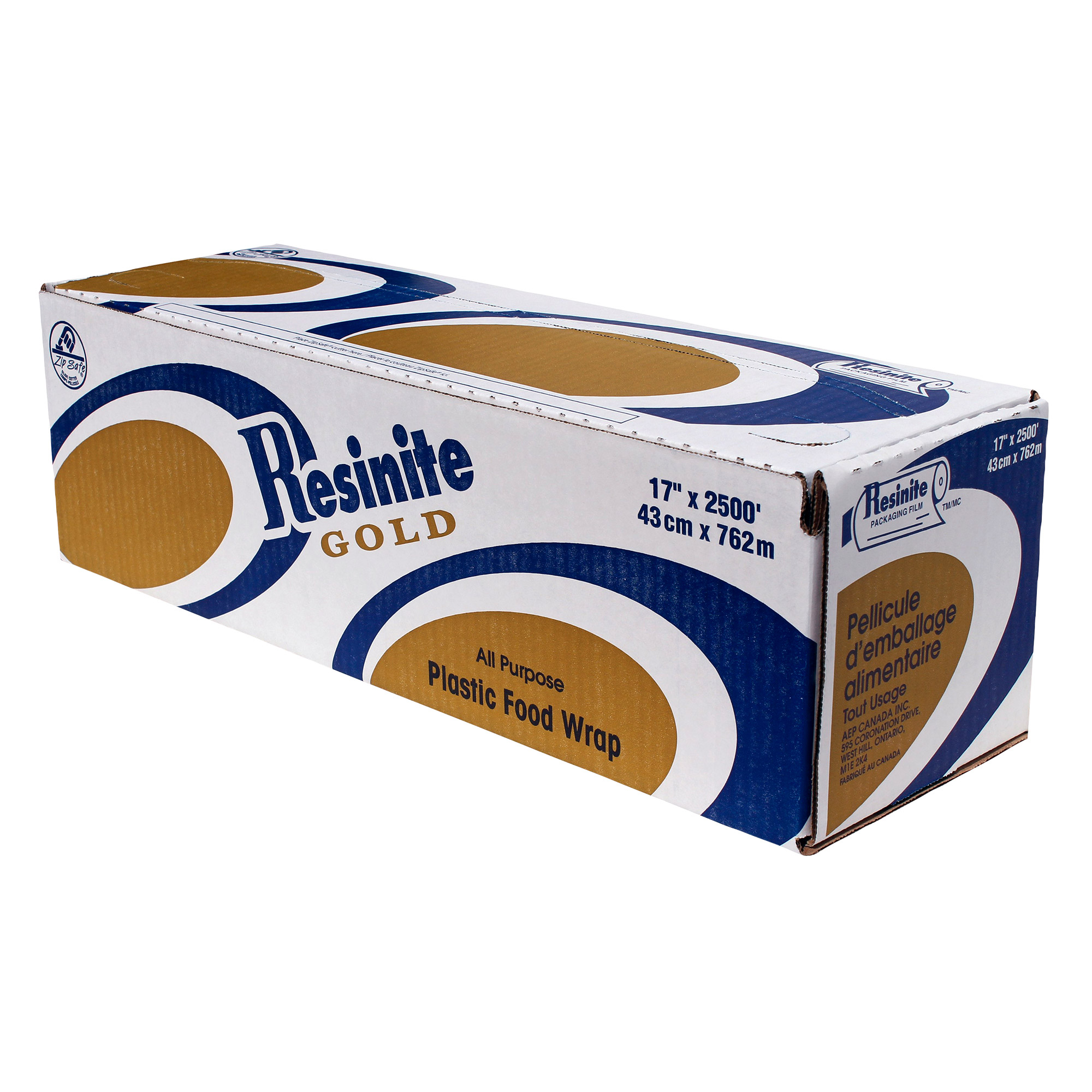 Resinite Gold Commercial All-purpose Plastic Food Wrap, 43 cm × 762 m