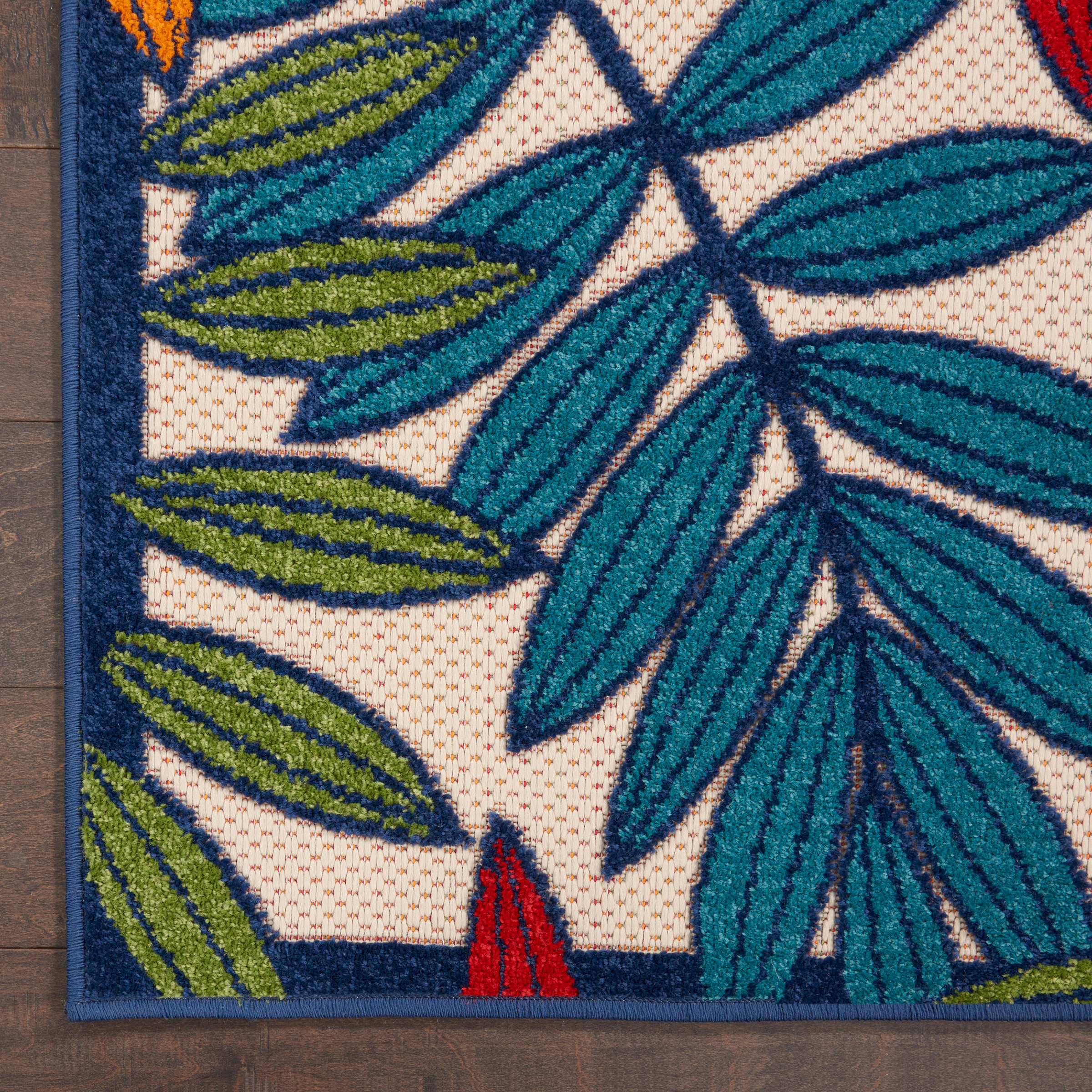 Nourison Veranda Indoor/Outdoor Area Rug, Rainforest, 3’6” x 5’6” | Costco