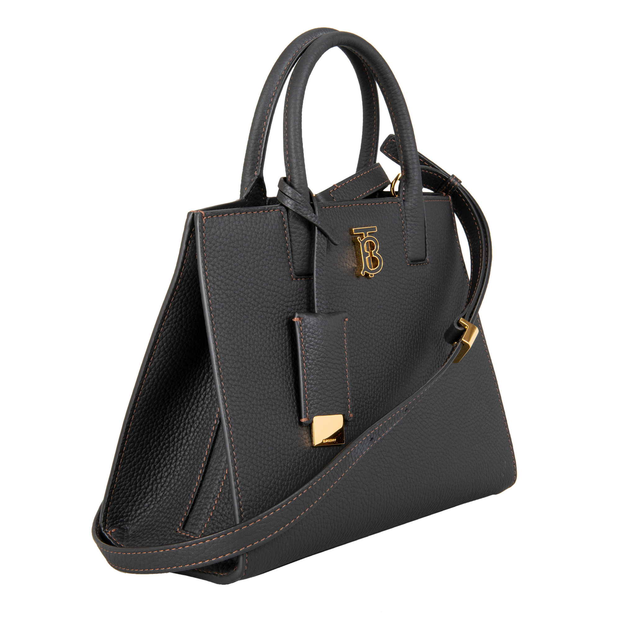 【超美品】BURBERRY　SUPPLE GRAINY LEATHER TOBY Burberry Grey Grain Leather Small Ledbury Hobo Bag | Yoogi's Closet