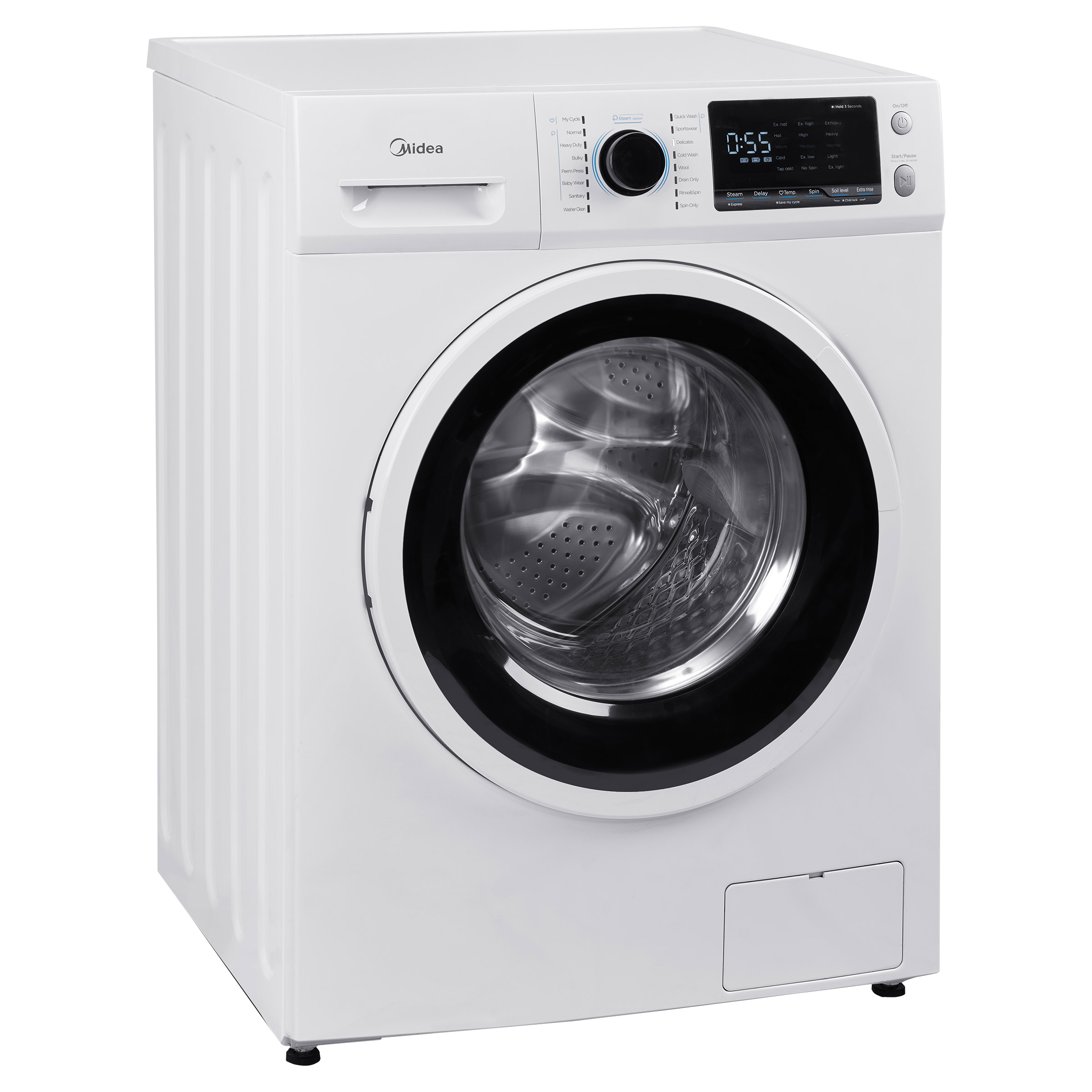 Midea 2.9 cu. ft. White Front Load Washer with Steam Option | Costco