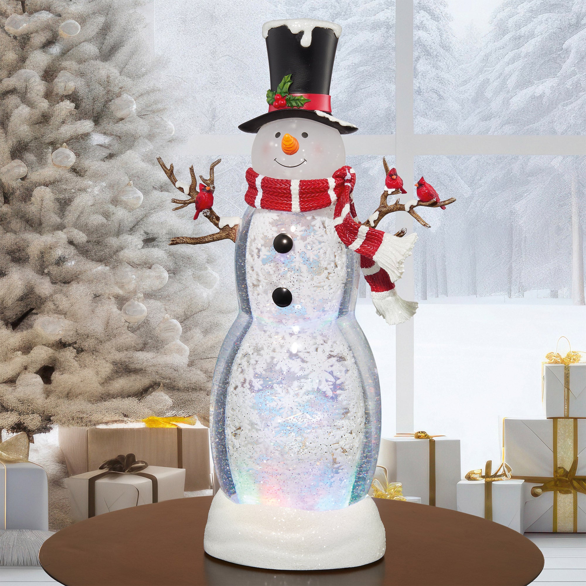 20 in. Snowman Lantern with LED Lights | Costco