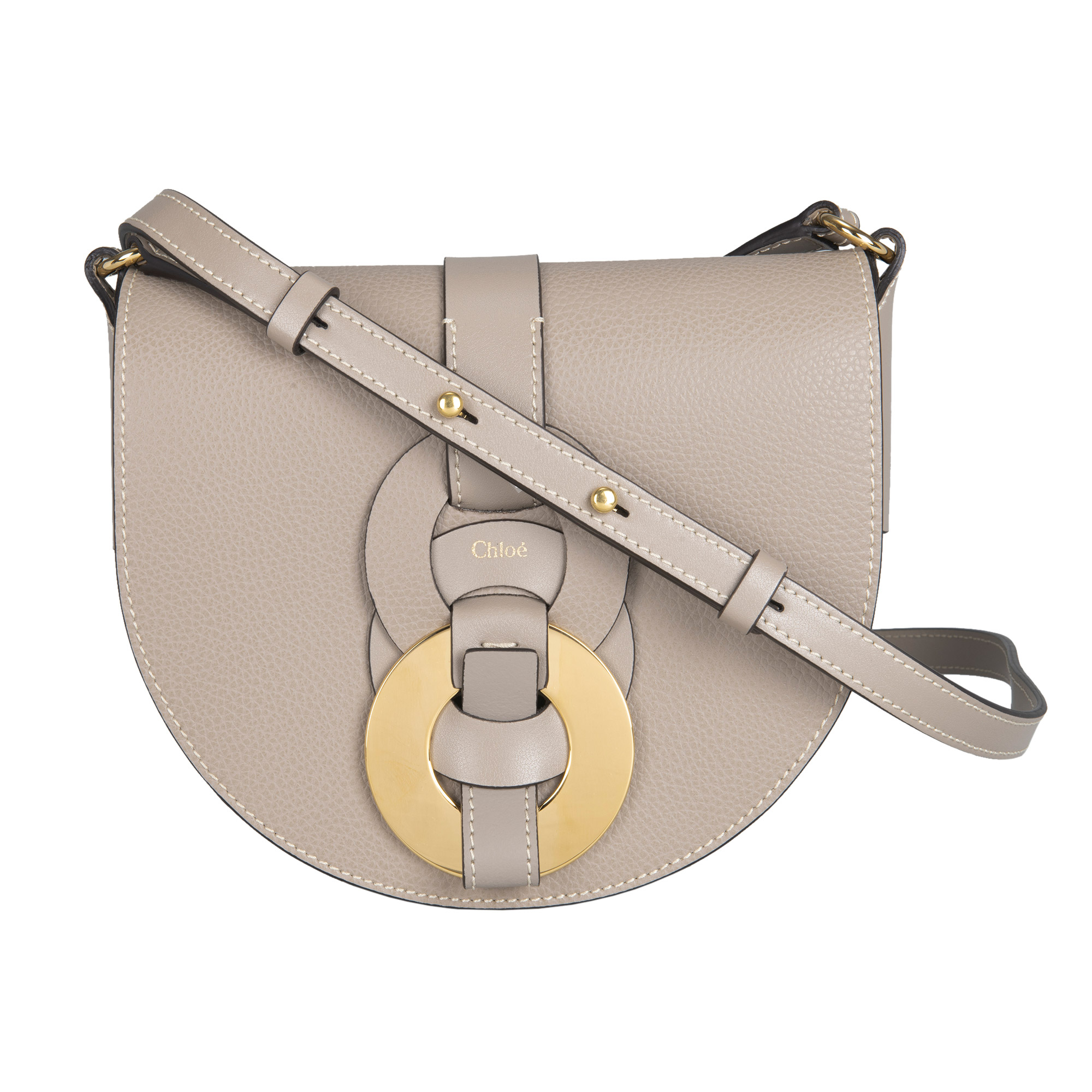 Chloe バック Chloe Darryl Leather Saddle Bag, Gray | Costco