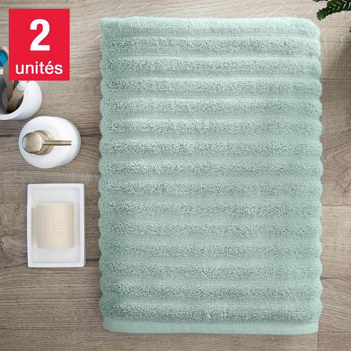 Living par Christy - Kensington drap de bain, 2 pièce