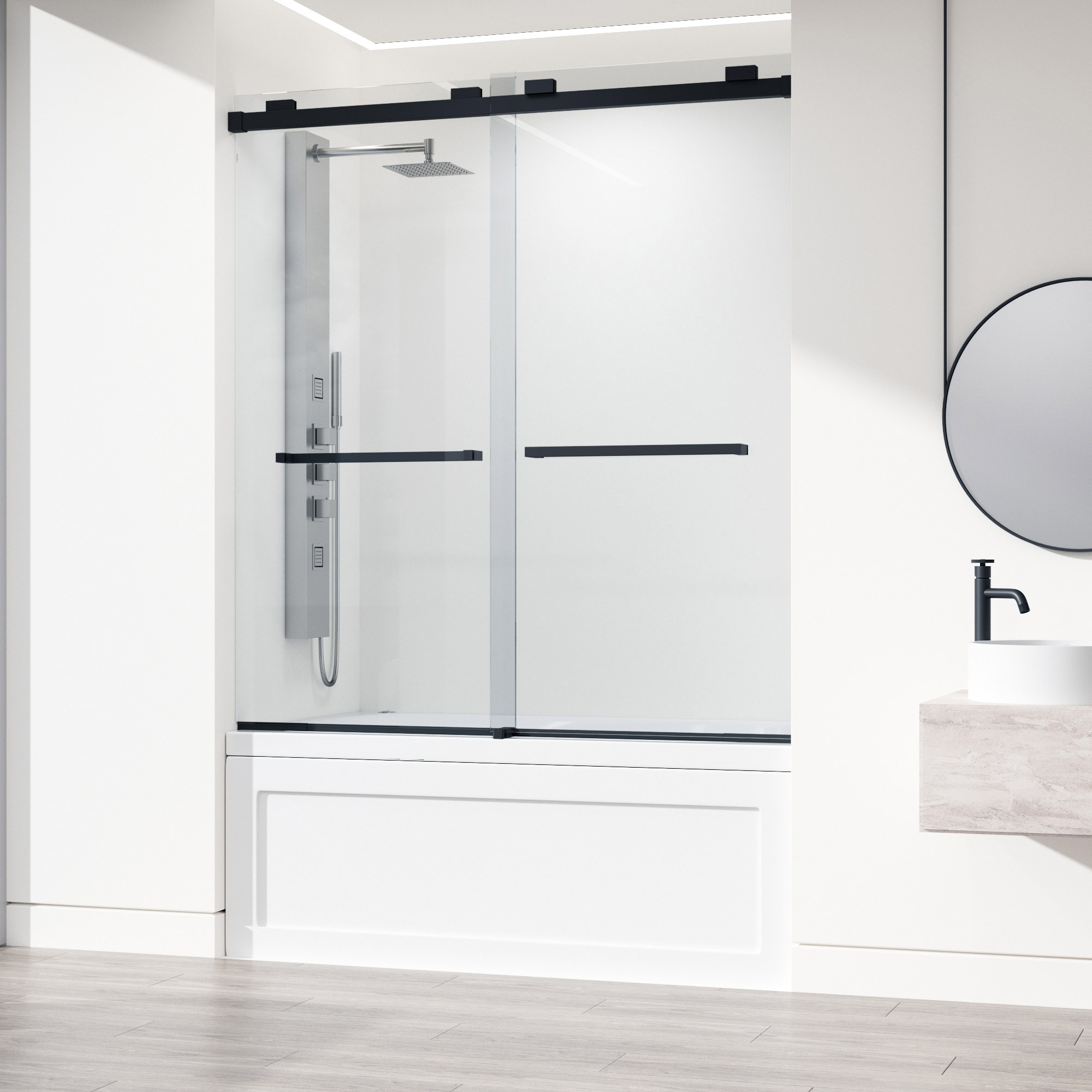 VIGO Houston Frameless Sliding Tub Door