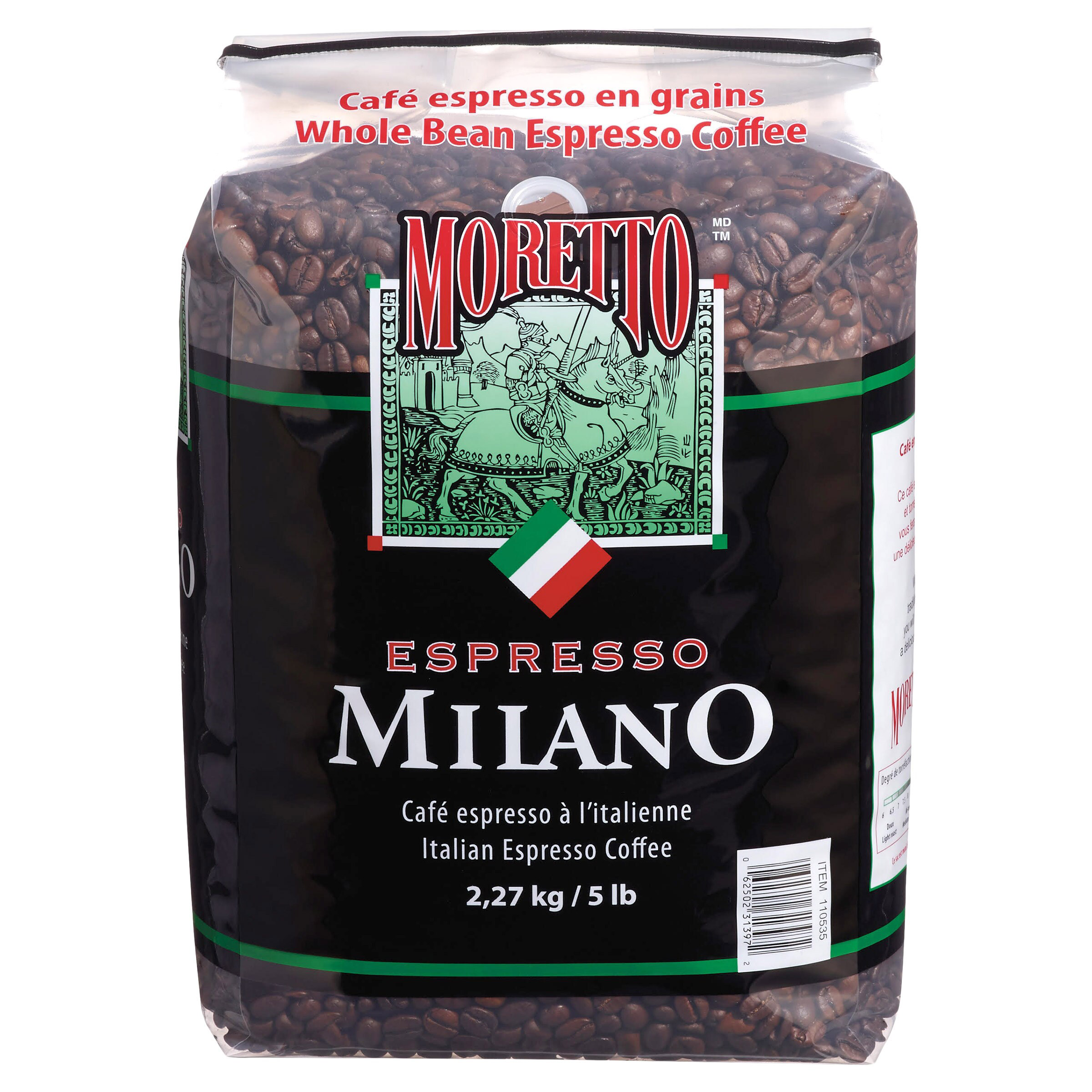 Moretto Milano - Espresso Whole Coffee Beans, 2.27 kg
