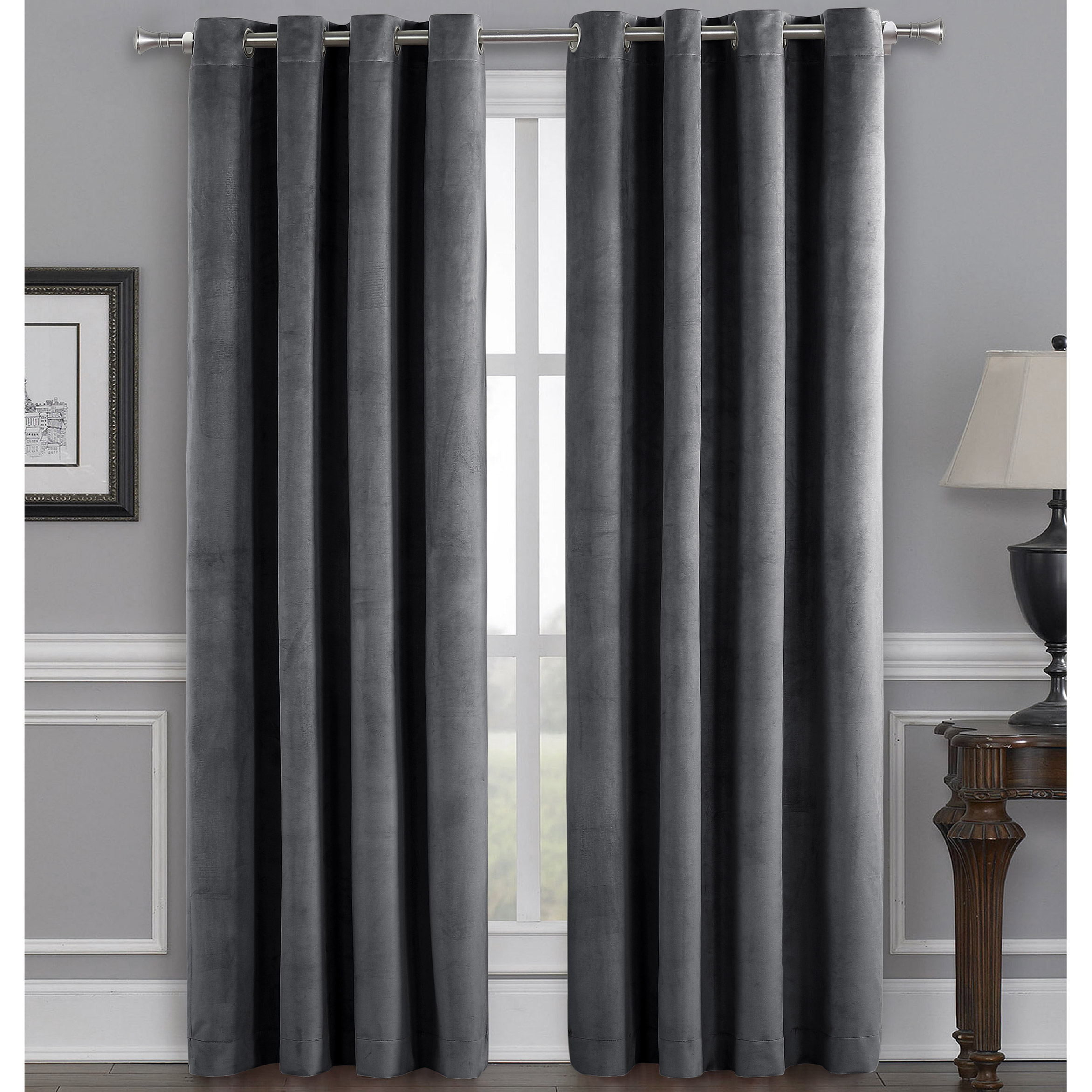 Total Blackout Velvet Window Curtain  2-pack