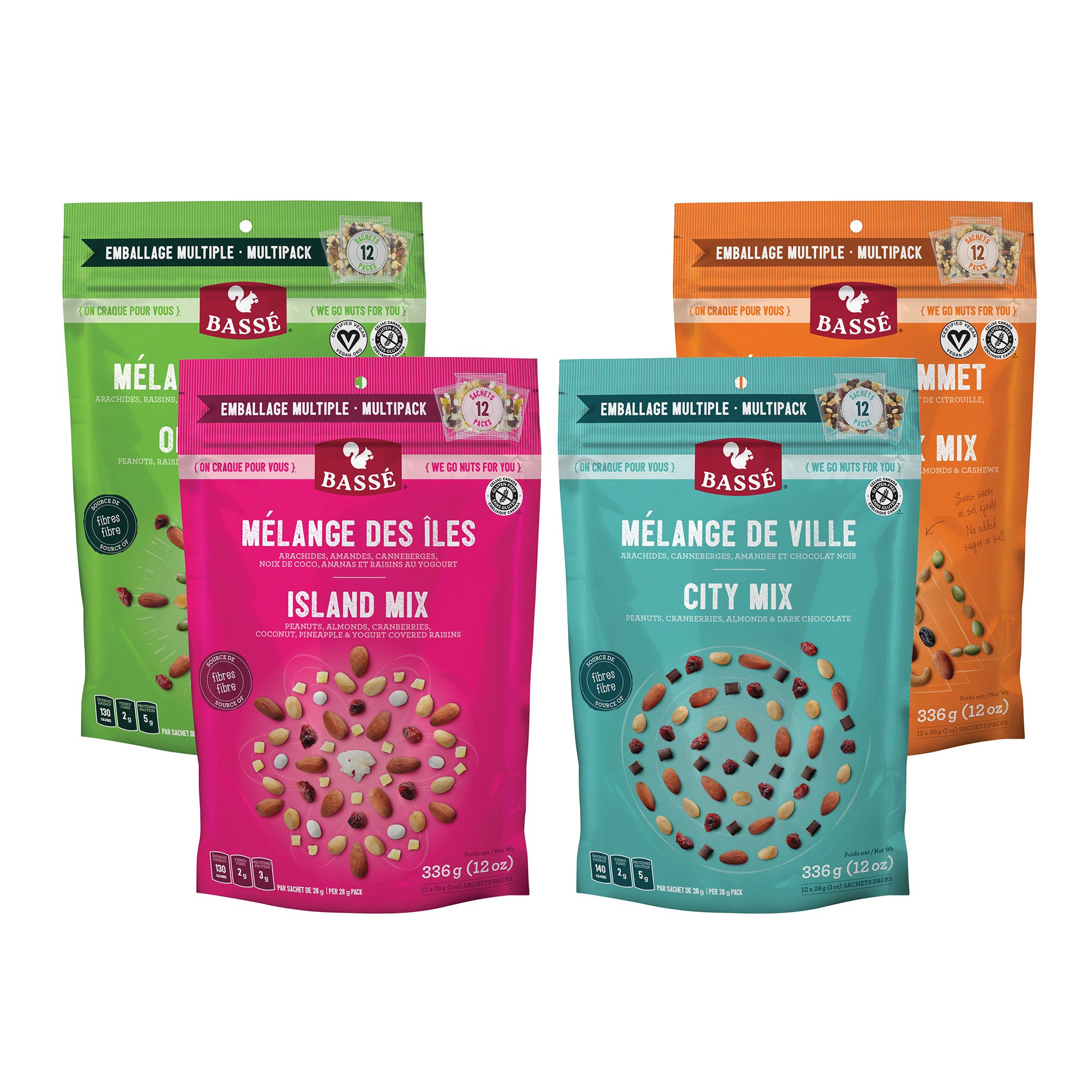 Bassé Snack Mix, Variety Pack, 48 × 28 g | Costco