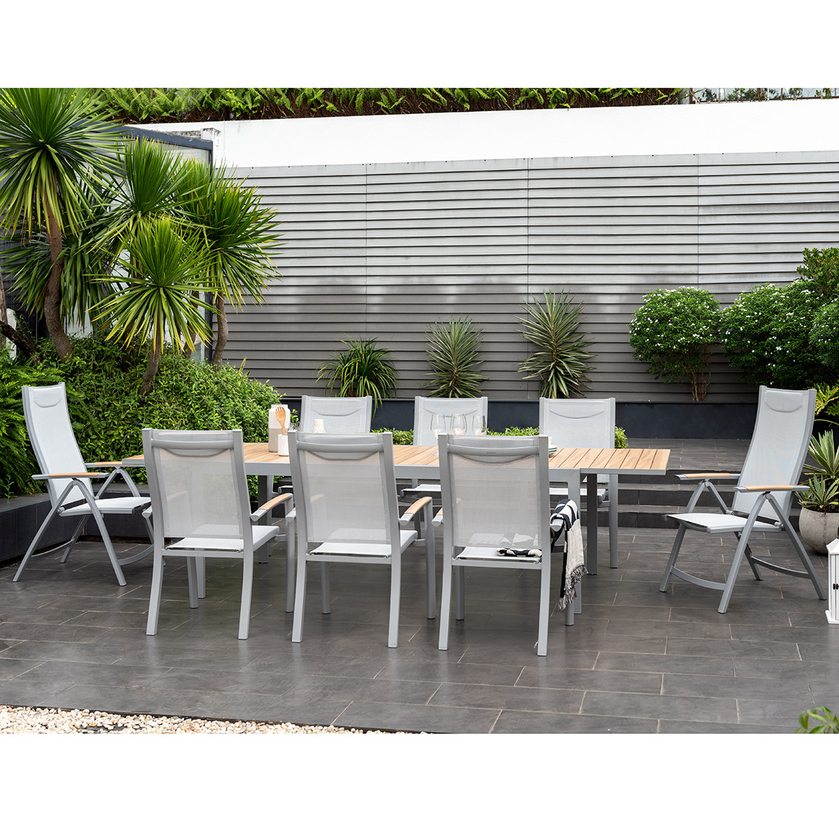Panama 9-piece Patio Dining Set with Extendable Table