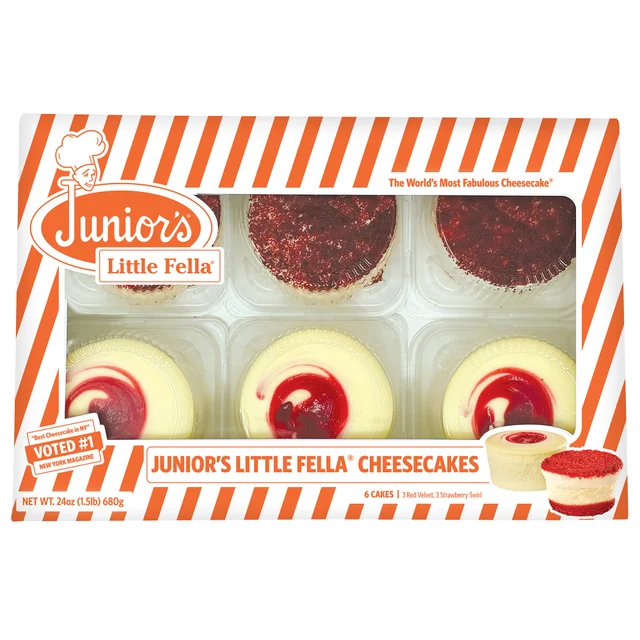 JUNIORS RED VELVET STRAWBERRY SWIRL LITTLE FELLAS 6 PACK