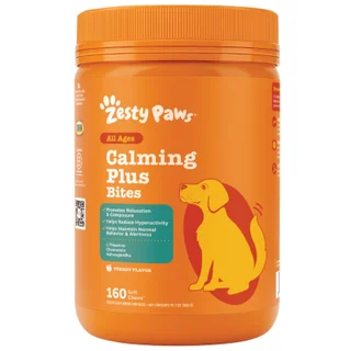 Zesty Paws Calming Plus for Dogs, Turkey Flavor, 160-count
