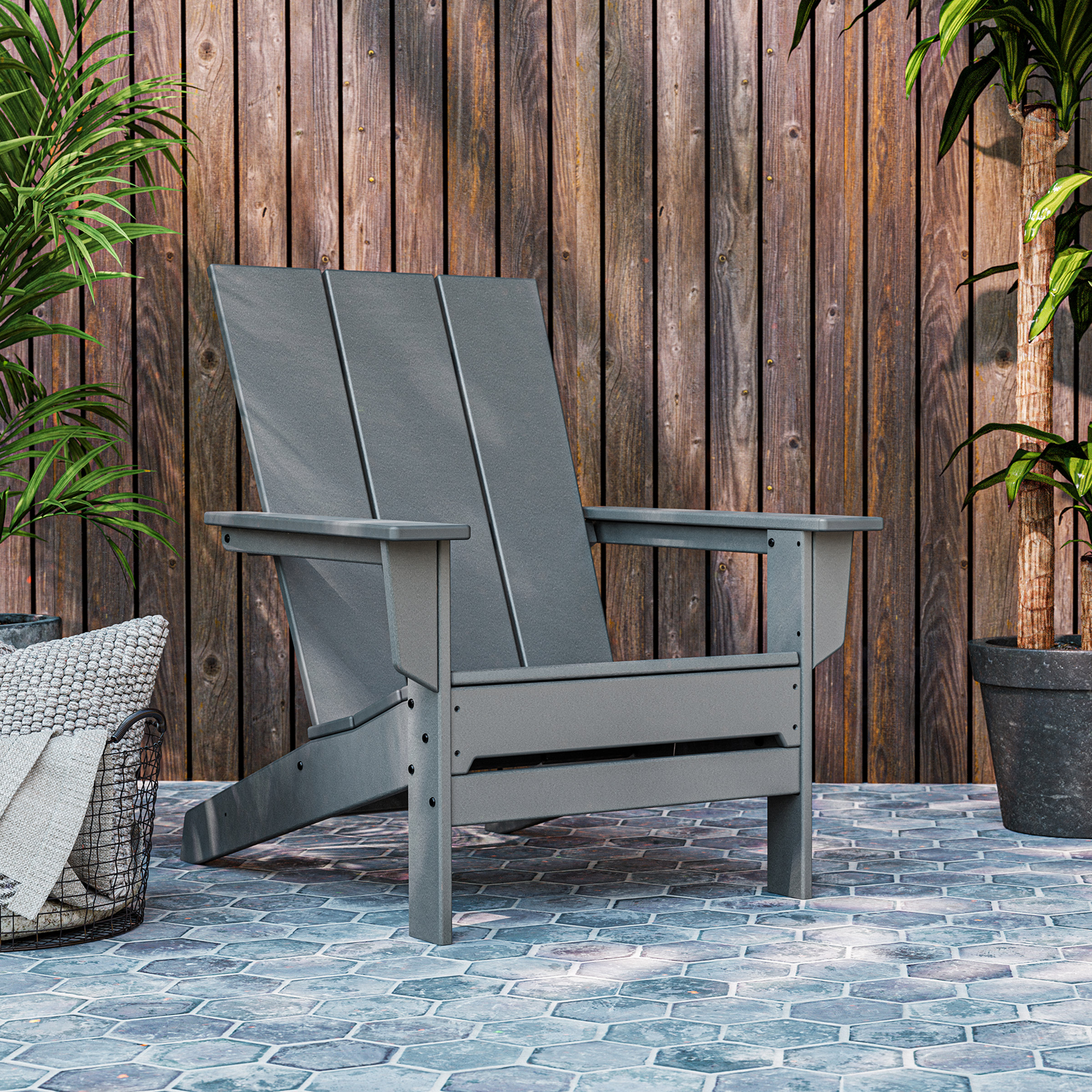 POLYWOOD Long Beach Modern Adirondack Chair | Costco