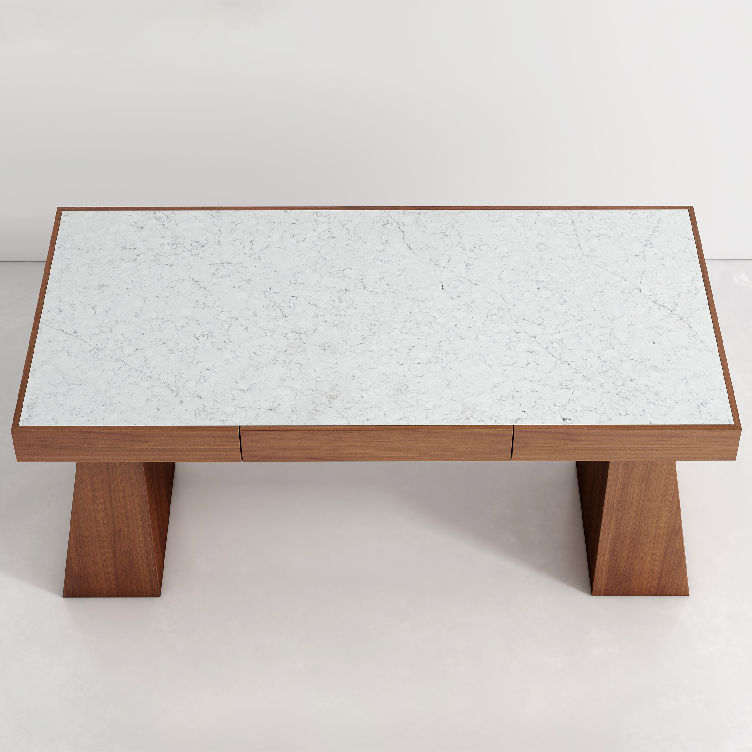 Como 63” Carrara Quartz Desk | Costco